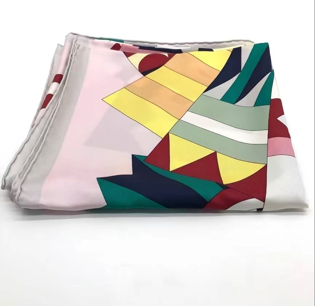 Pre-owned Hermès Cheval de Fête 90cm Silk Scarf Light Pink