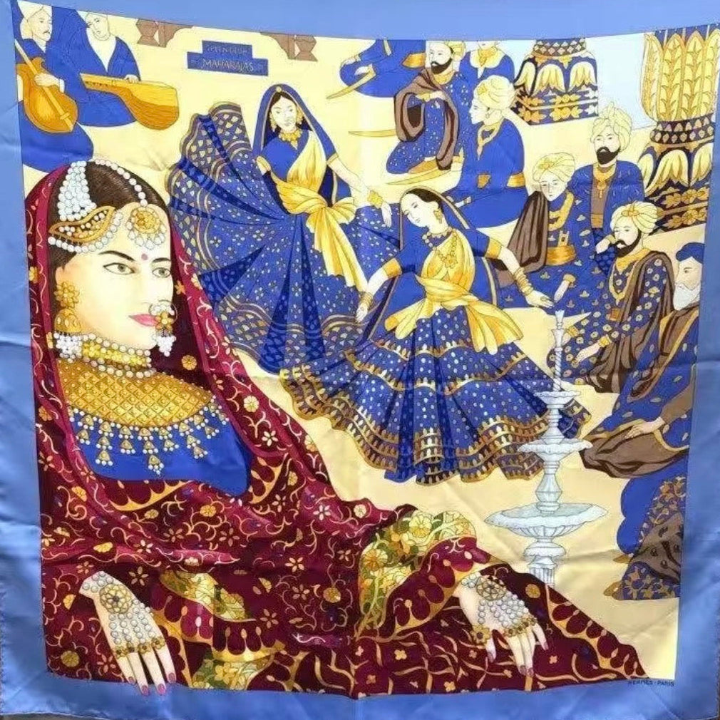 Pre-owned Hermès Splendeur des Maharajas 90cm Silk Scarf