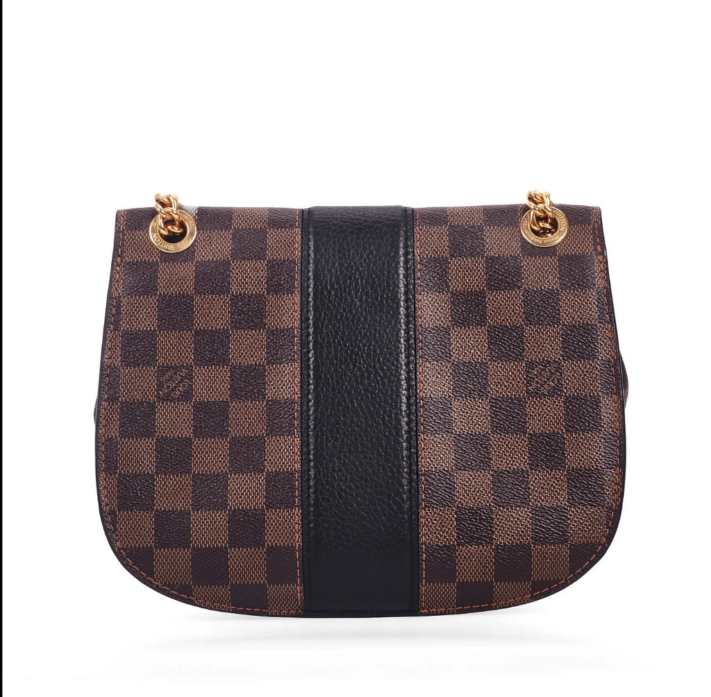 Pre-owned Louis Vuitton Damier Ebene Cuir Taurillon Wight - Authenticated