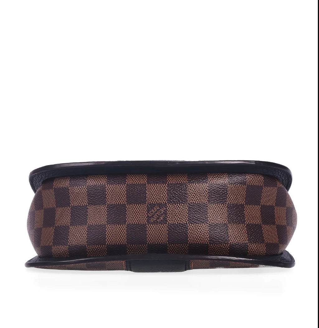 Pre-owned Louis Vuitton Damier Ebene Cuir Taurillon Wight - Authenticated