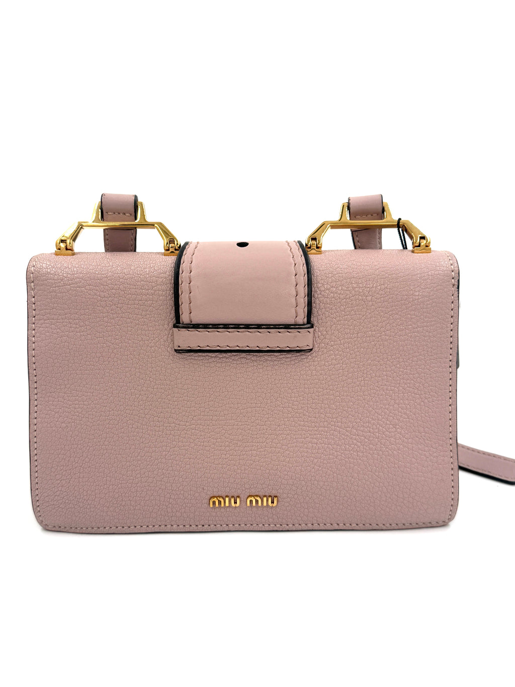 Pre-Owned Miu Miu Madras Crystal Buckle Shoulder Bag - Authenticated