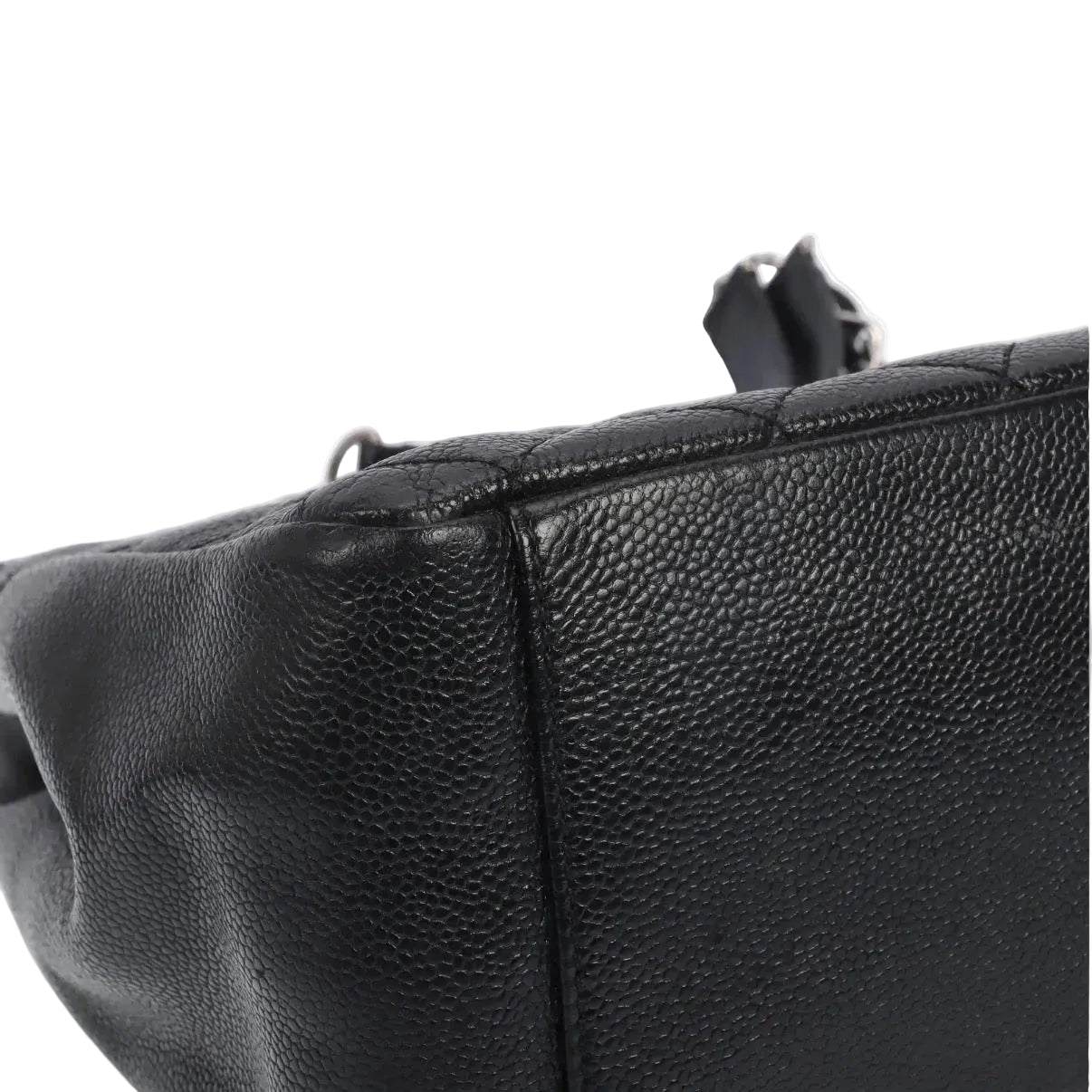 Pre-owned Chanel Black Caviar Leather Grand Shopping Tote Silver Hardware - Authenticated