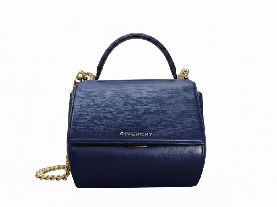 Pre-owned Givenchy Chain Pandora Box Bag Leather Mini - Authenticated