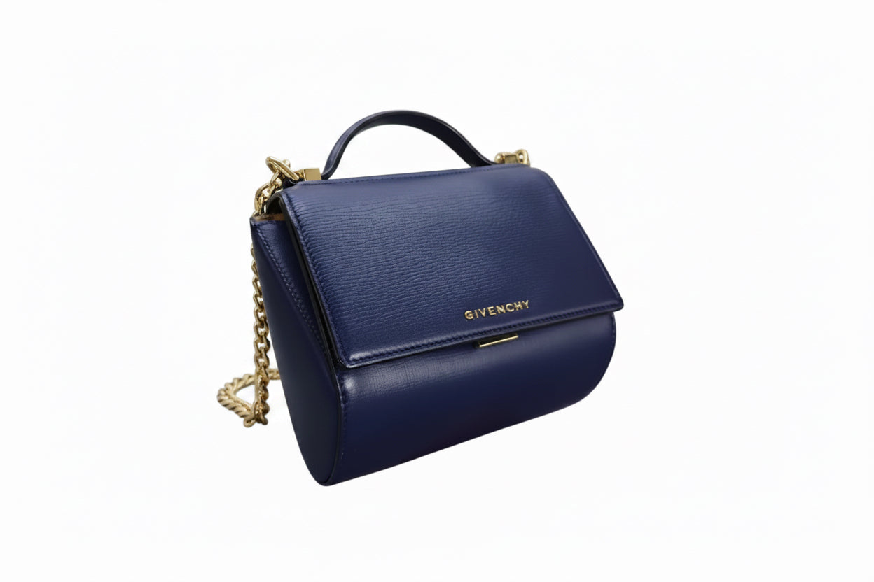 Pre-owned Givenchy Chain Pandora Box Bag Leather Mini - Authenticated