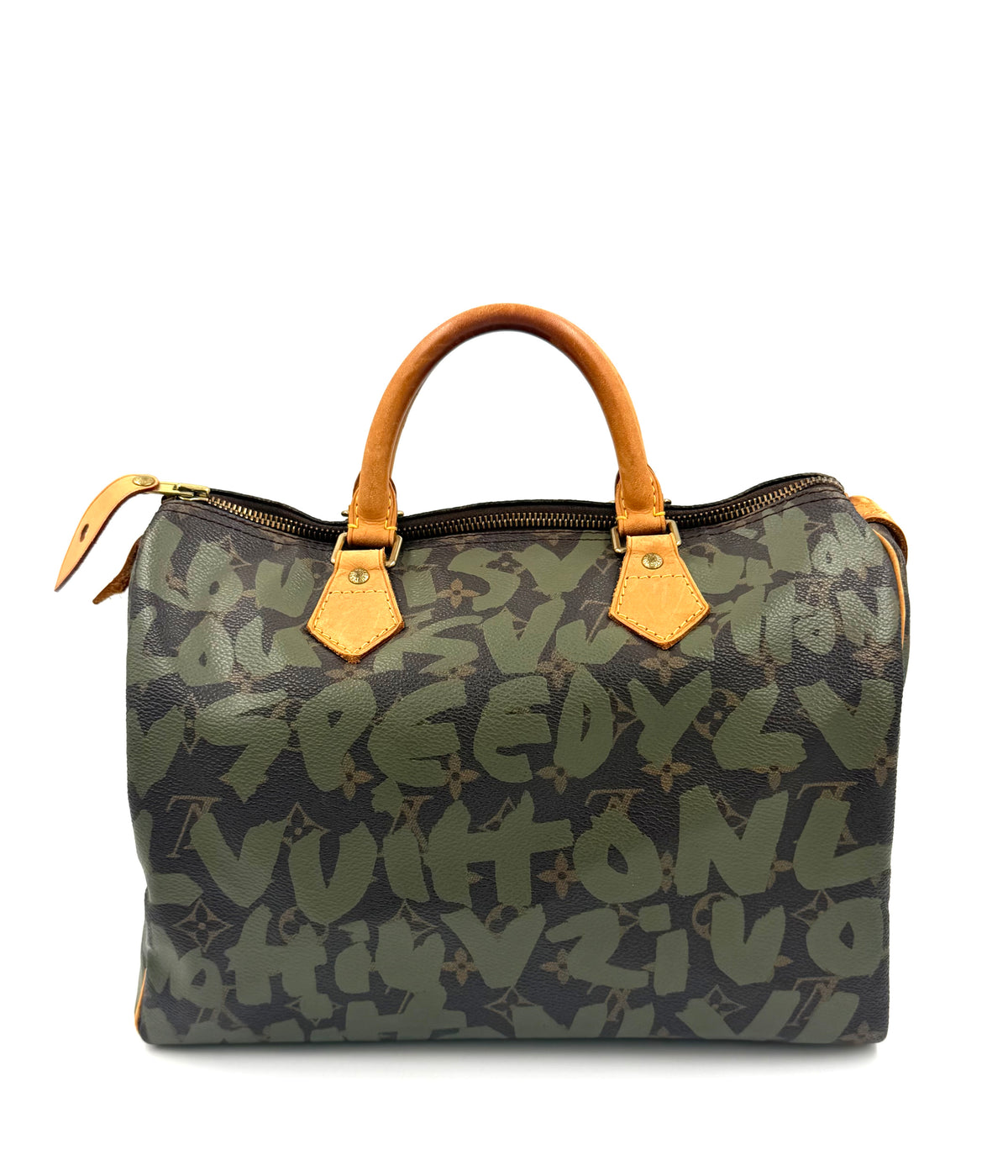 Pre-owned Louis Vuitton Speedy 30 Stephen Sprouse Graffiti Edition Olive - Authenticated