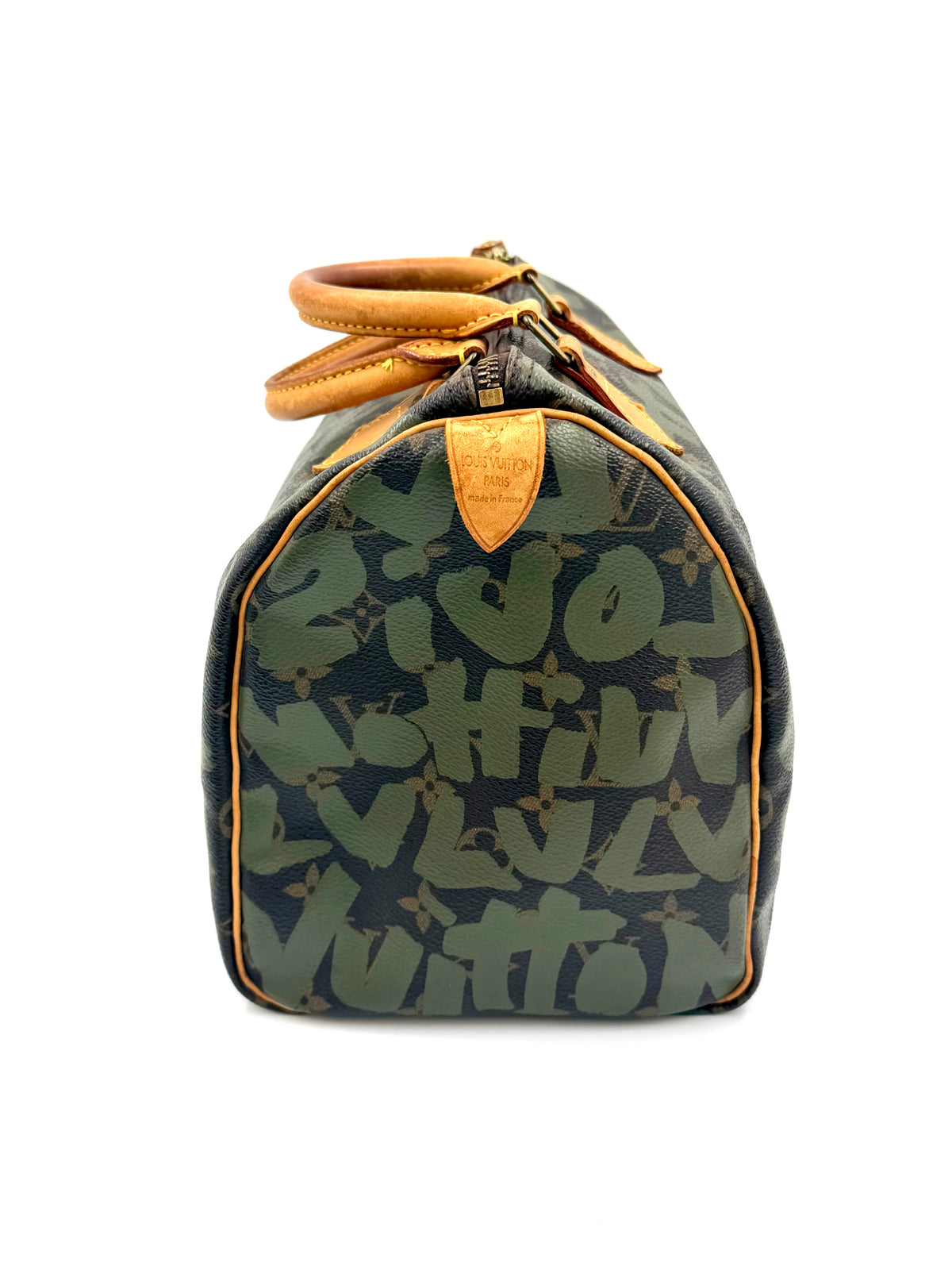Pre-owned Louis Vuitton Speedy 30 Stephen Sprouse Graffiti Edition Olive - Authenticated