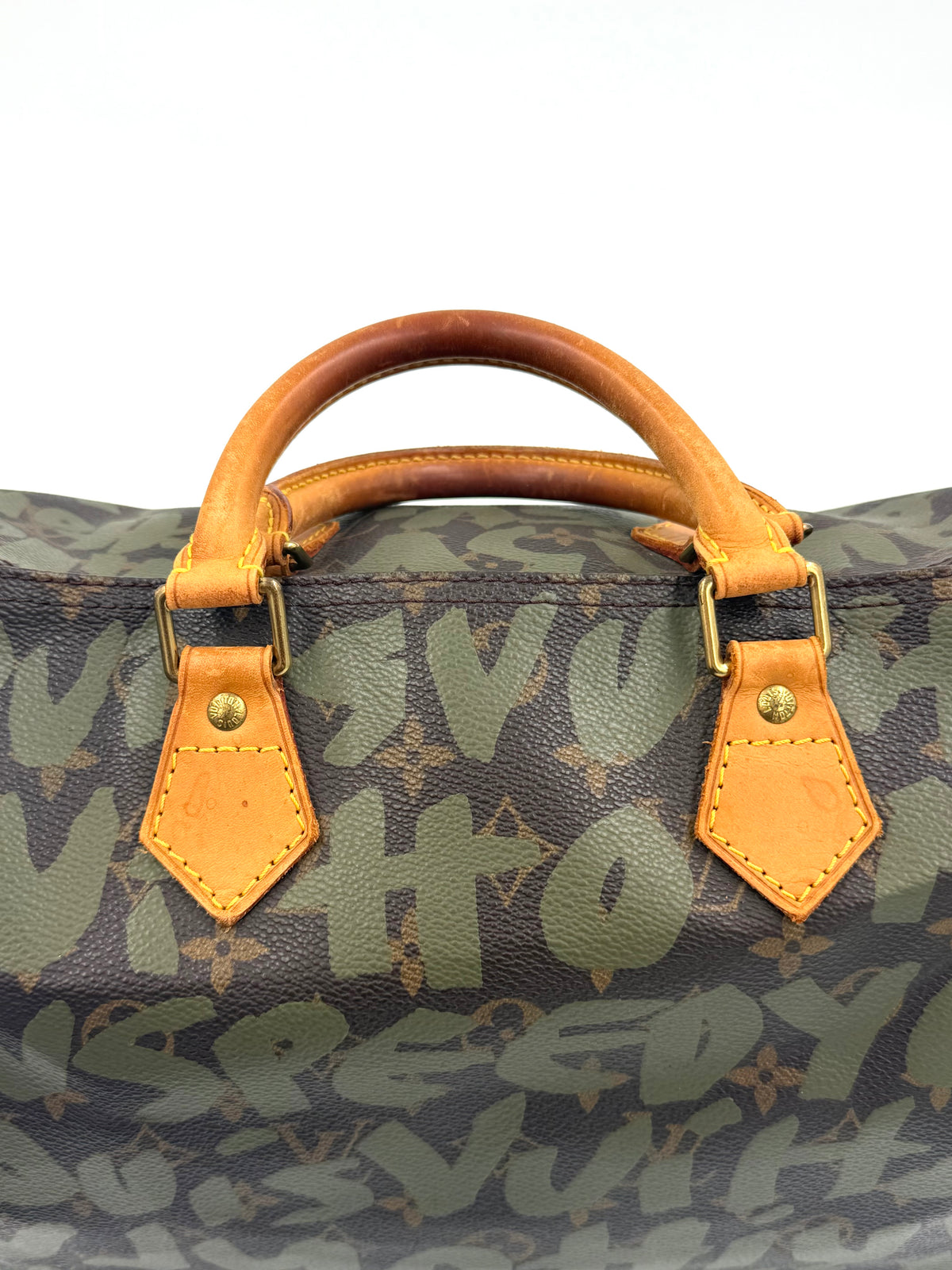 Pre-owned Louis Vuitton Speedy 30 Stephen Sprouse Graffiti Edition Olive - Authenticated