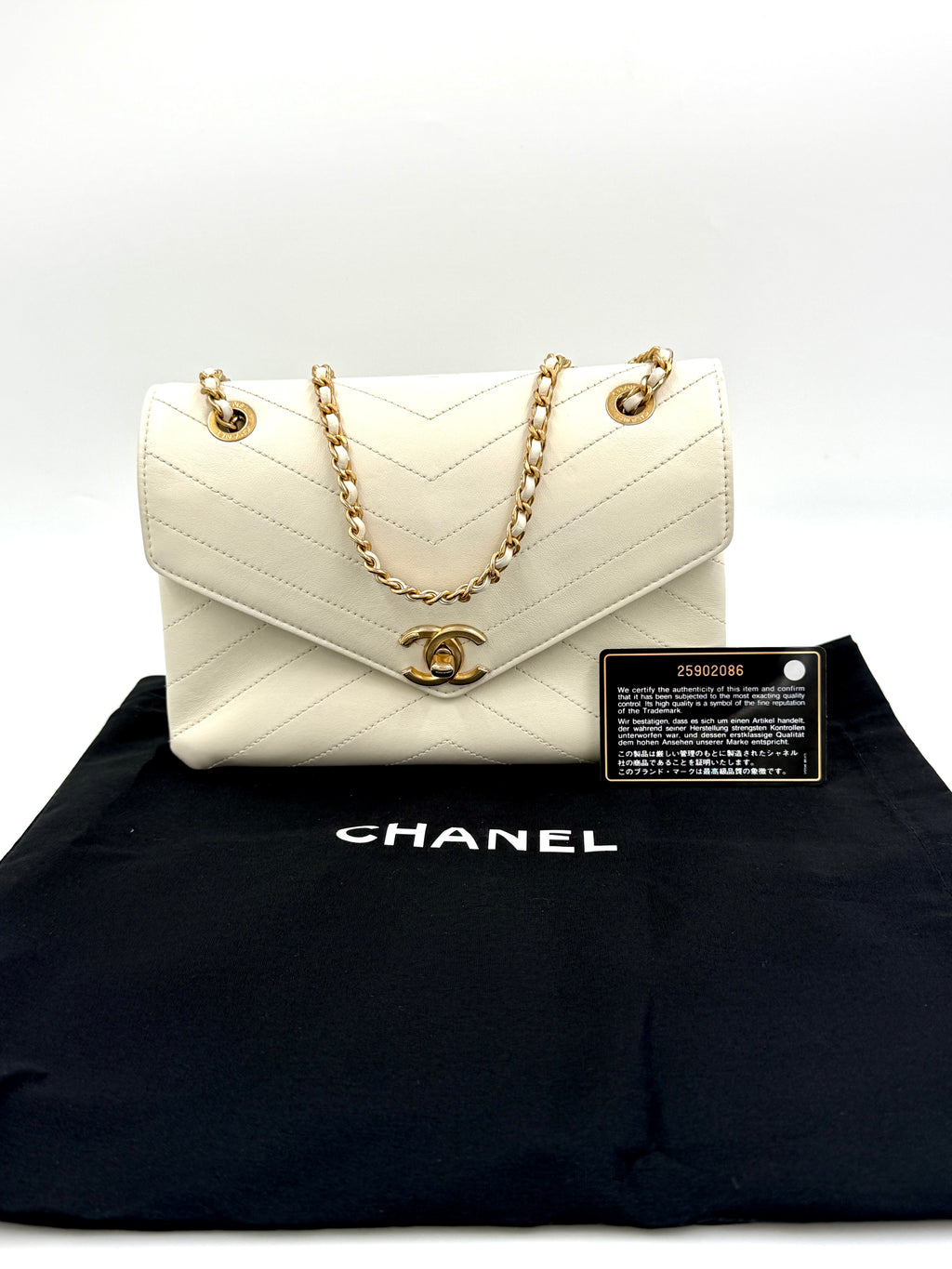 Pre-owned Chanel Coco Chevron Envelope Flap Crossbody Bag - Authenticated