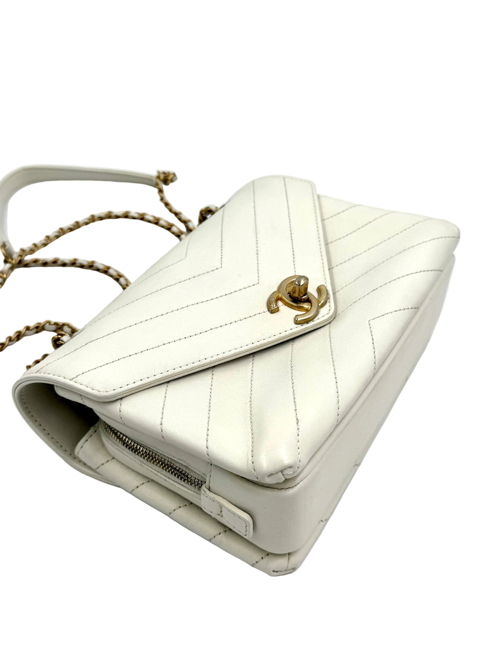 Pre-owned Chanel Coco Chevron Envelope Flap Crossbody Bag - Authenticated