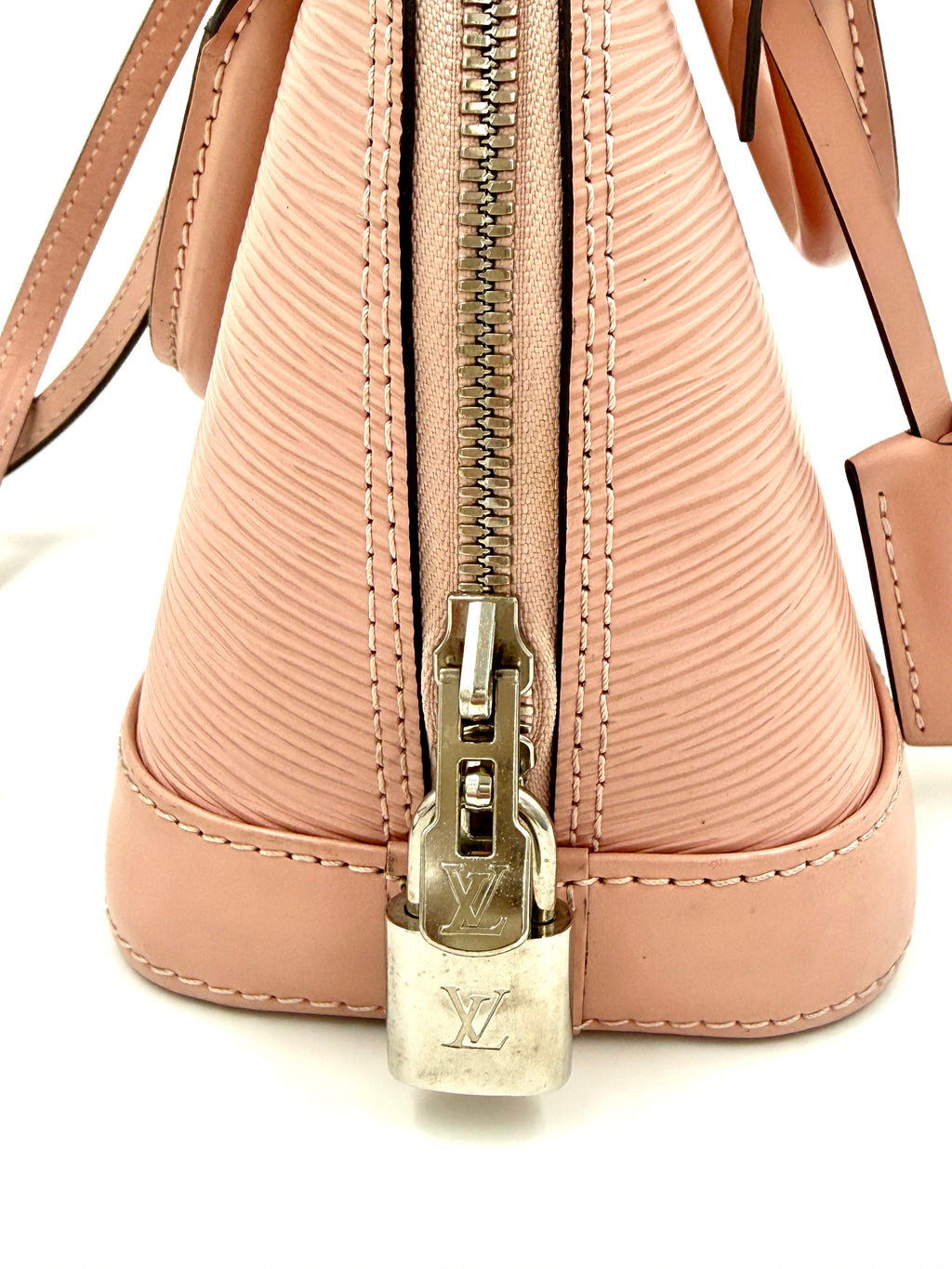 Pre-Owned Louis Vuitton Alma BB Epi Stripe Pink and Red - Authenticated