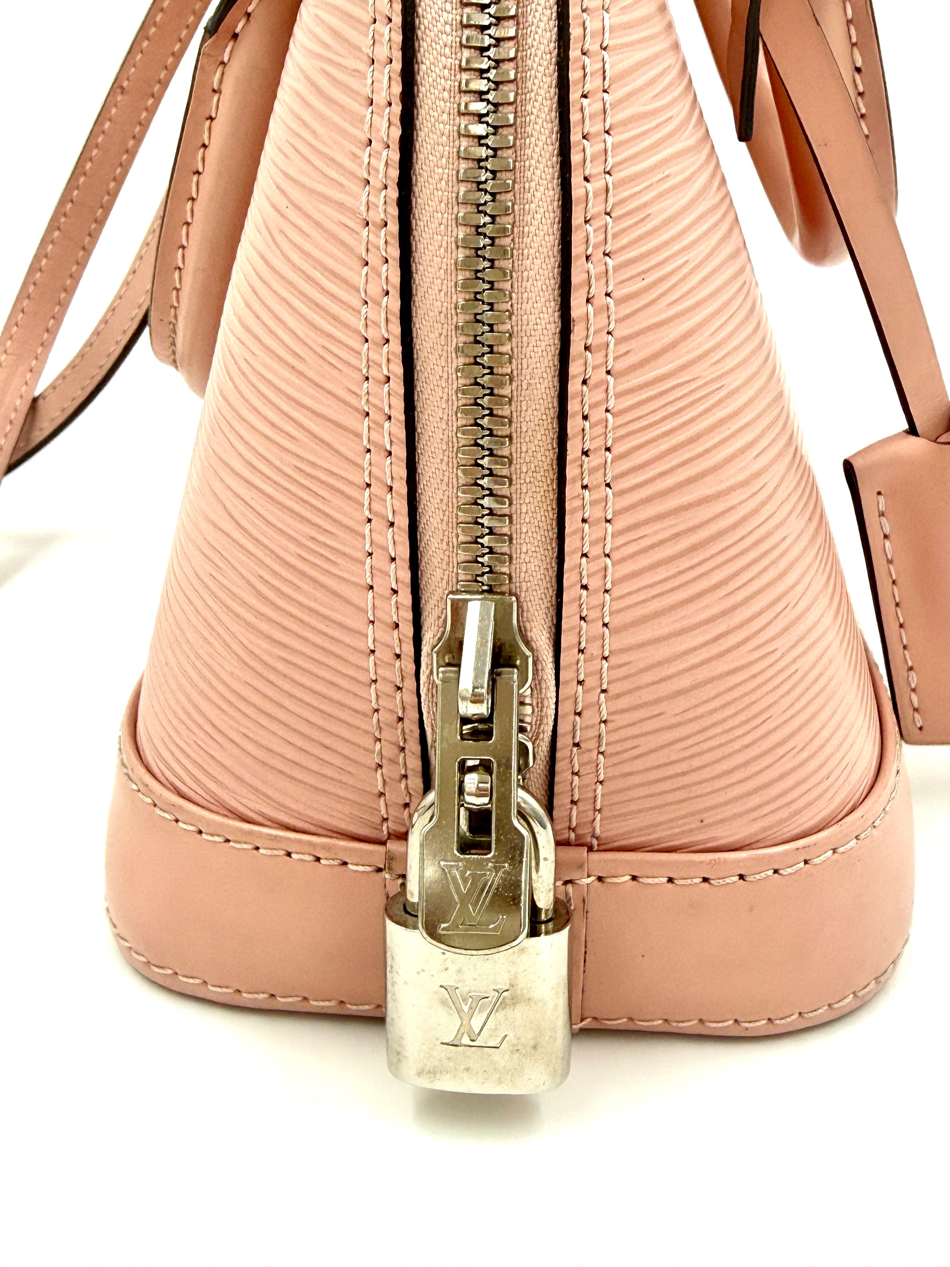 Pre-Owned Louis Vuitton Alma BB Epi Stripe Pink and Red - Authenticated