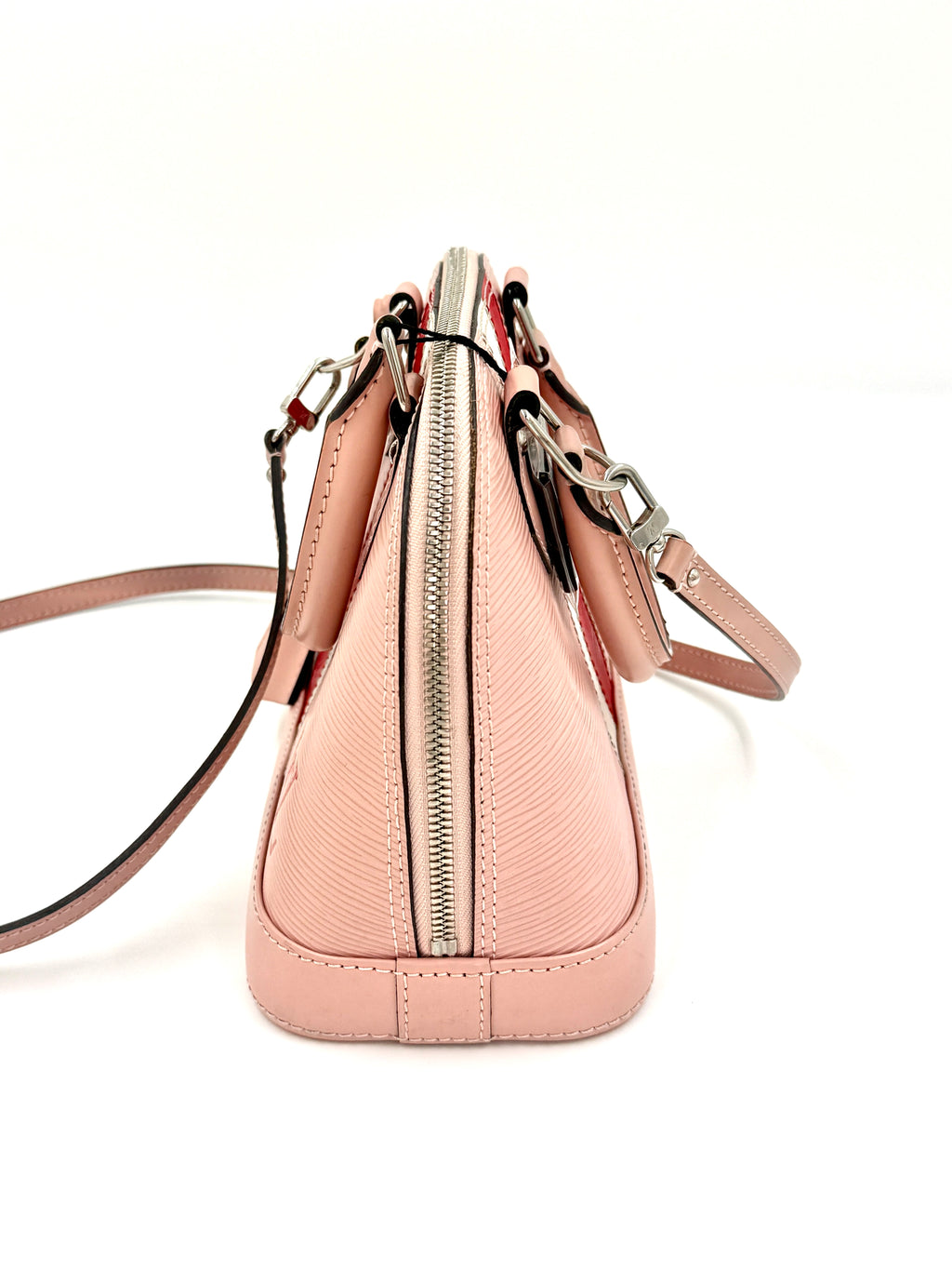Pre-Owned Louis Vuitton Alma BB Epi Stripe Pink and Red - Authenticated