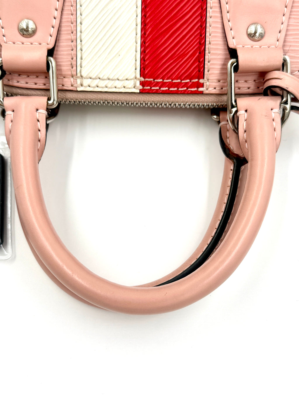 Pre-Owned Louis Vuitton Alma BB Epi Stripe Pink and Red - Authenticated