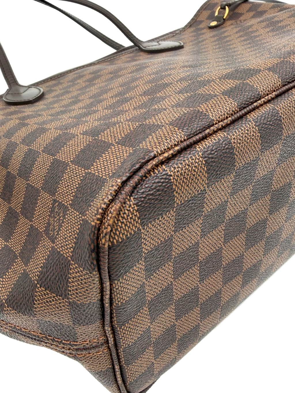 Pre-owned Louis Vuitton Damier Ebene Neverfull MM with Pouch - Authenticated