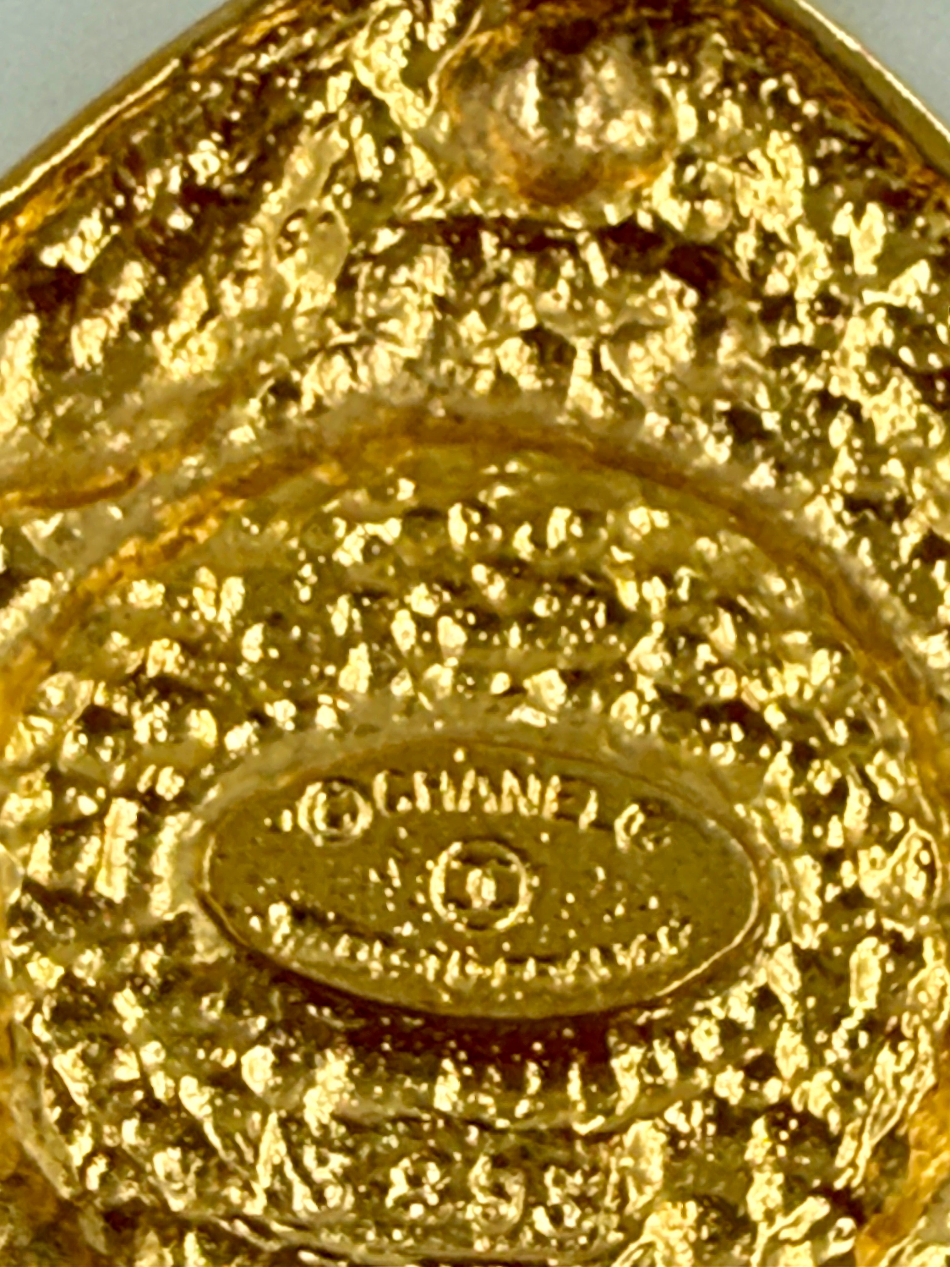Pre-Owned Chanel Vintage CC Red Gripoix 24k Gold Plated Necklace - Authenticated