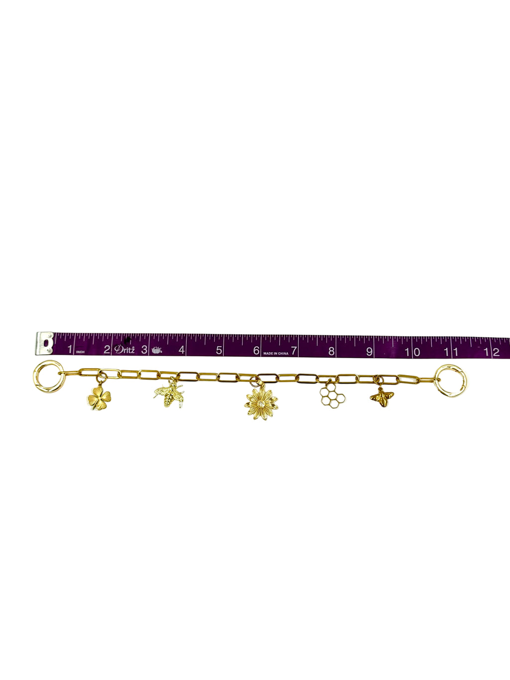 Hawley Revival Garden Party Bag Charm Chain Gold-Tone