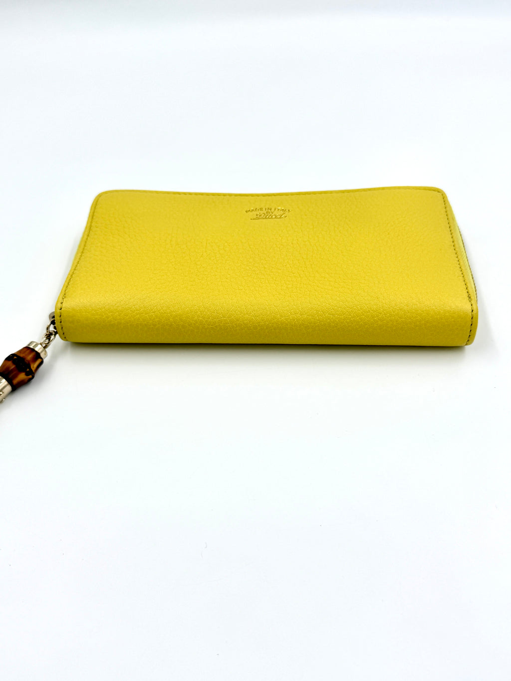 Pre-owned Gucci Bamboo Tassel Zip Around Wallet - Authenticated