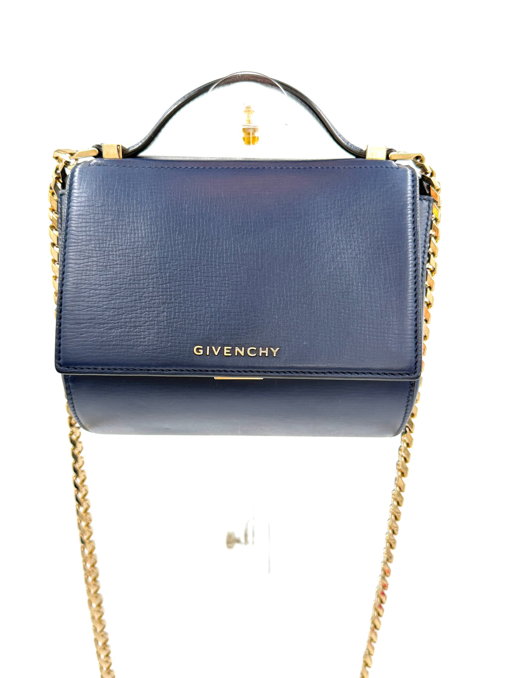 Pre-owned Givenchy Chain Pandora Box Bag Leather Mini - Authenticated
