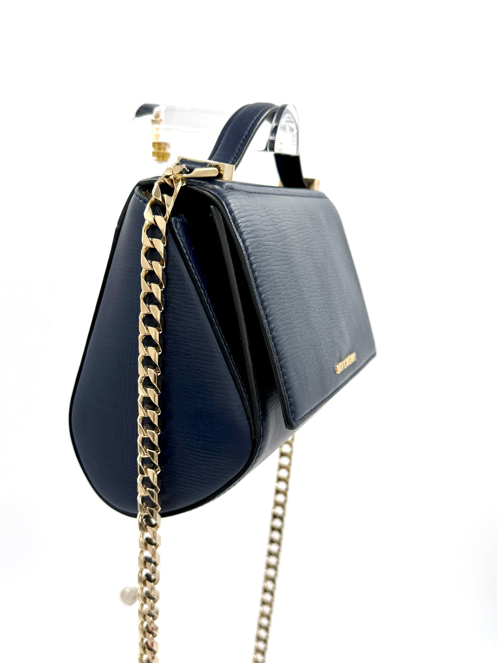 Pre-owned Givenchy Chain Pandora Box Bag Leather Mini - Authenticated