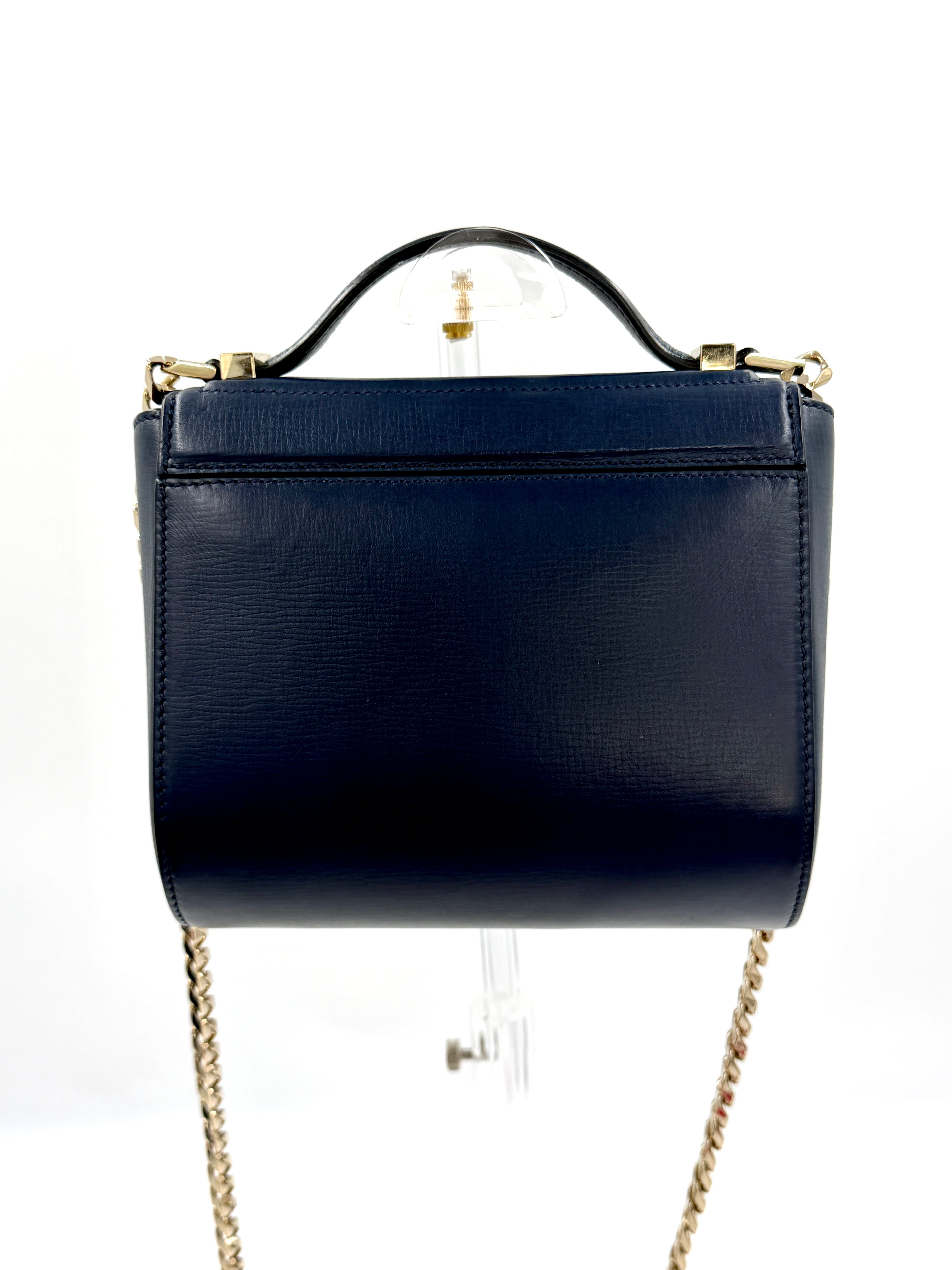 Pre-owned Givenchy Chain Pandora Box Bag Leather Mini - Authenticated