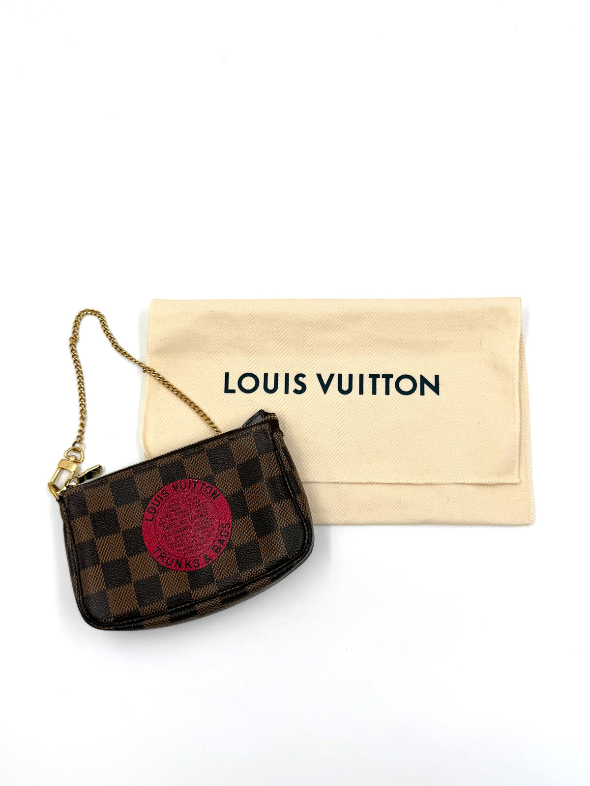Pre-owned Louis Vuitton Damier Ebene Trunks & Bags Mini Pochette Accessoires - Authenticated