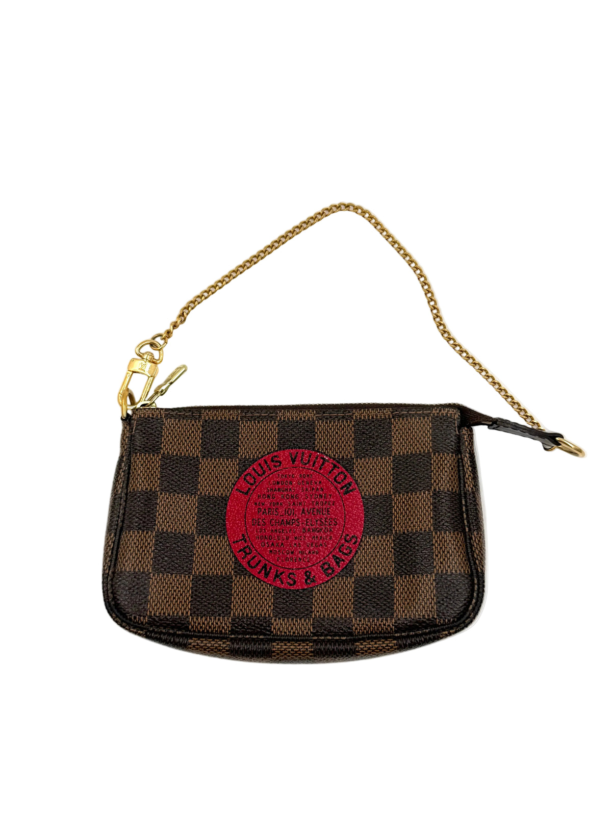 Pre-owned Louis Vuitton Damier Ebene Trunks & Bags Mini Pochette Accessoires - Authenticated