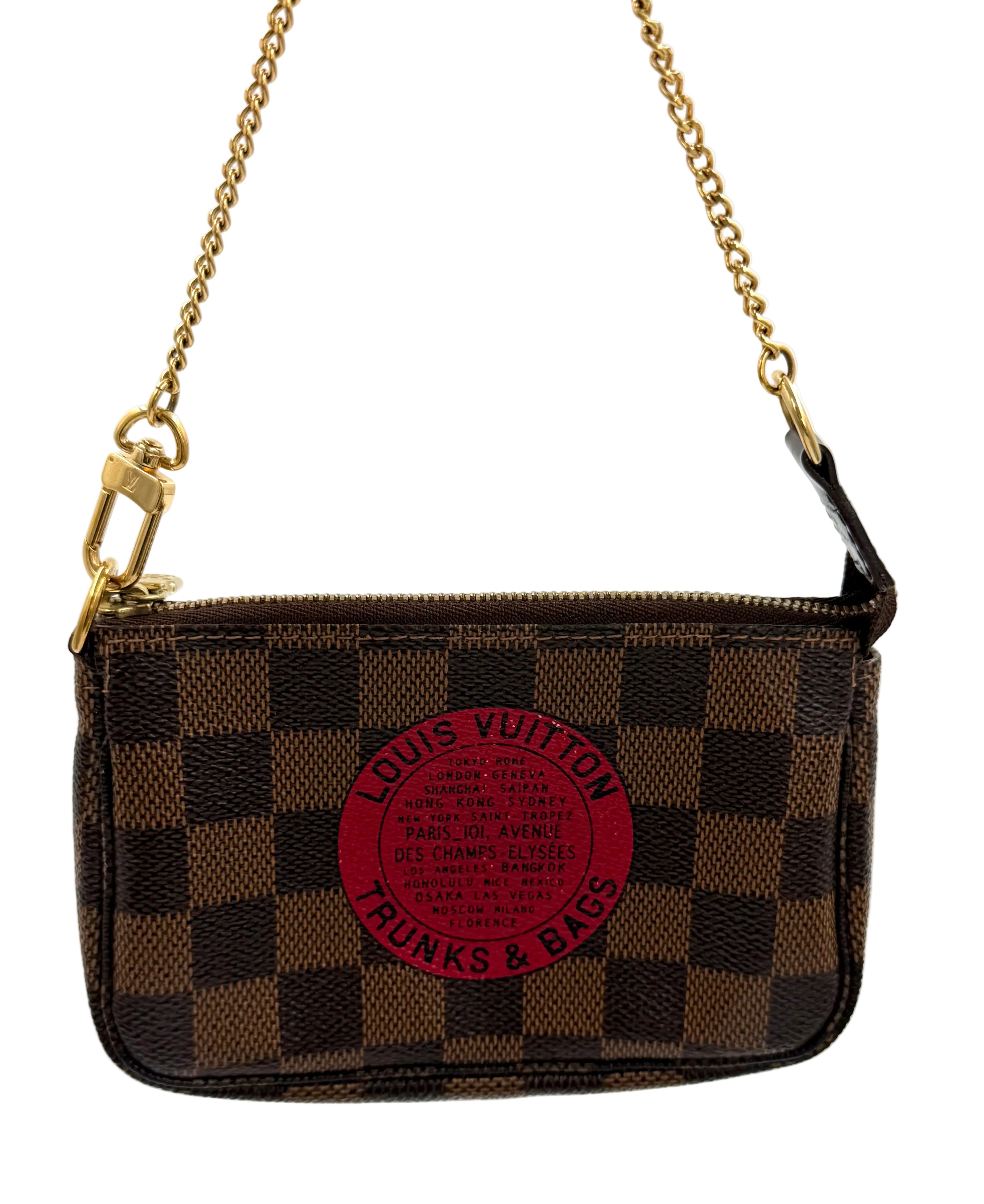 Pre-owned Louis Vuitton Damier Ebene Trunks & Bags Mini Pochette Accessoires - Authenticated