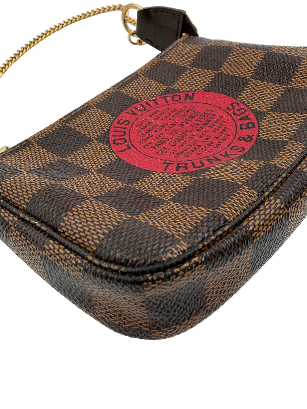 Pre-owned Louis Vuitton Damier Ebene Trunks & Bags Mini Pochette Accessoires - Authenticated