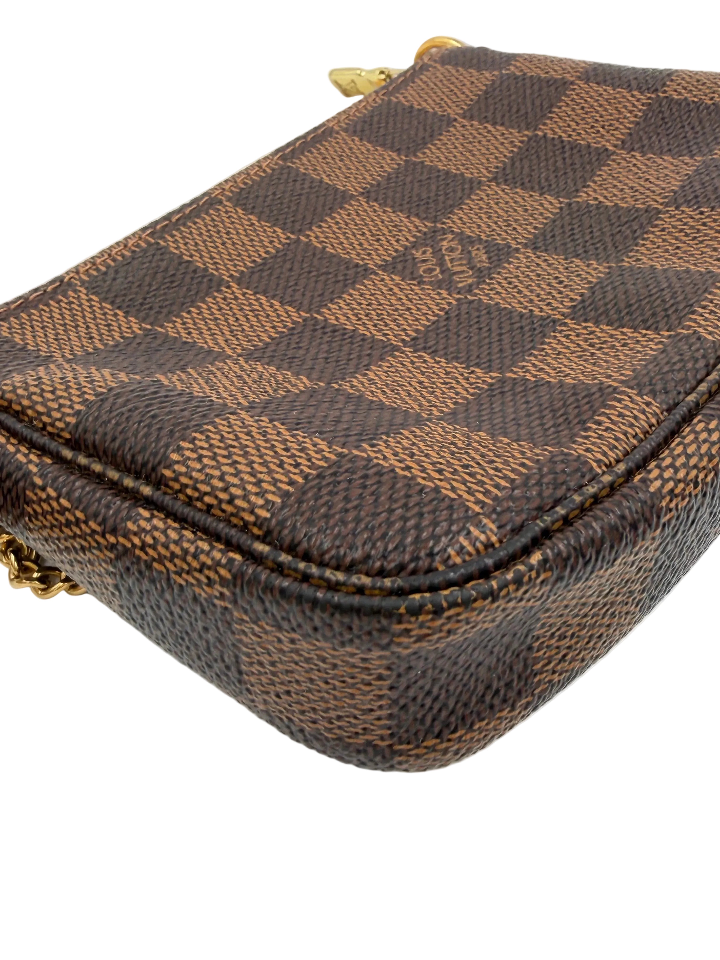 Pre-owned Louis Vuitton Damier Ebene Trunks & Bags Mini Pochette Accessoires - Authenticated