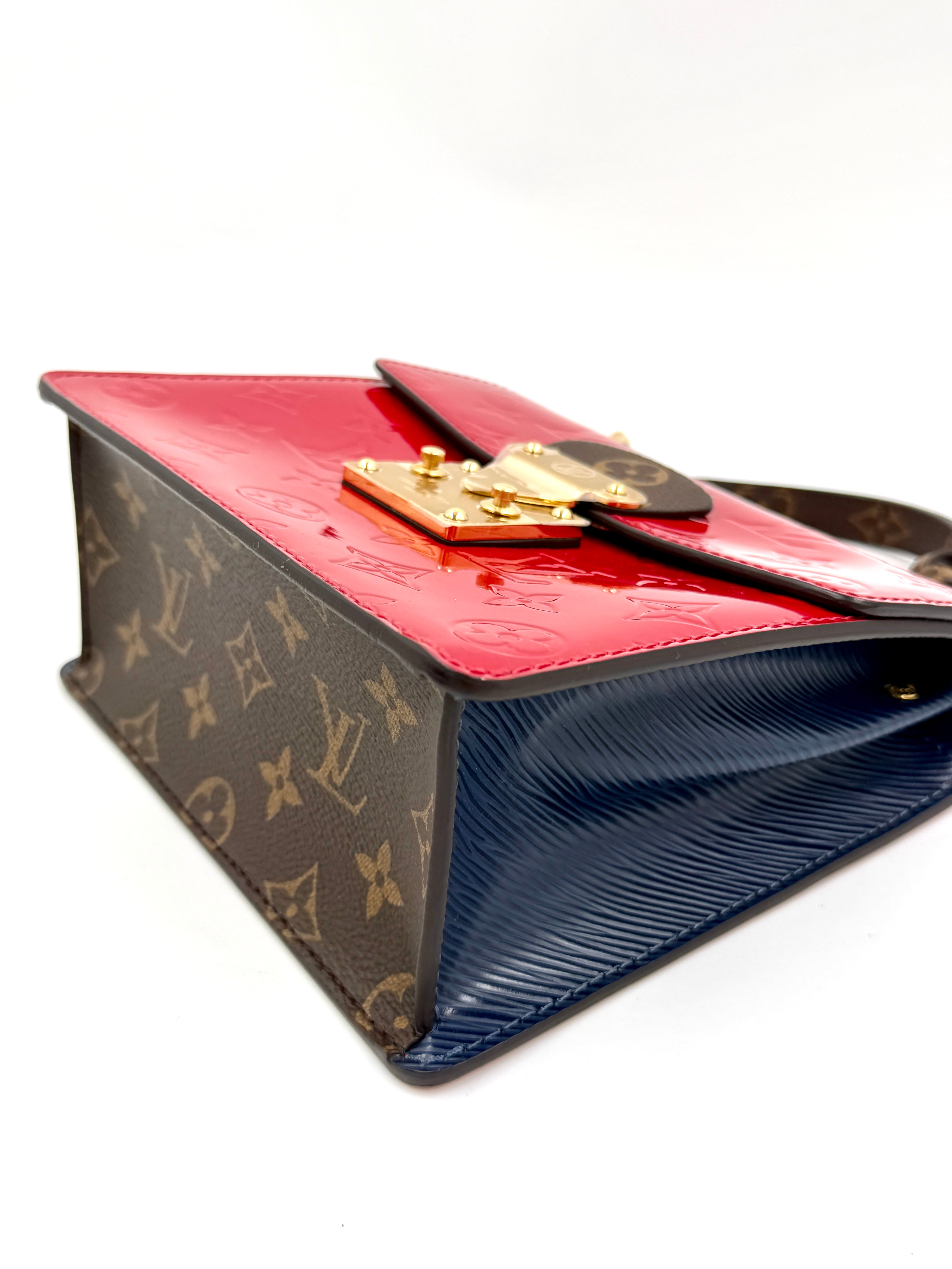 Pre-owned Louis Vuitton Monogram Red allVernis Spring Street - Authenticated