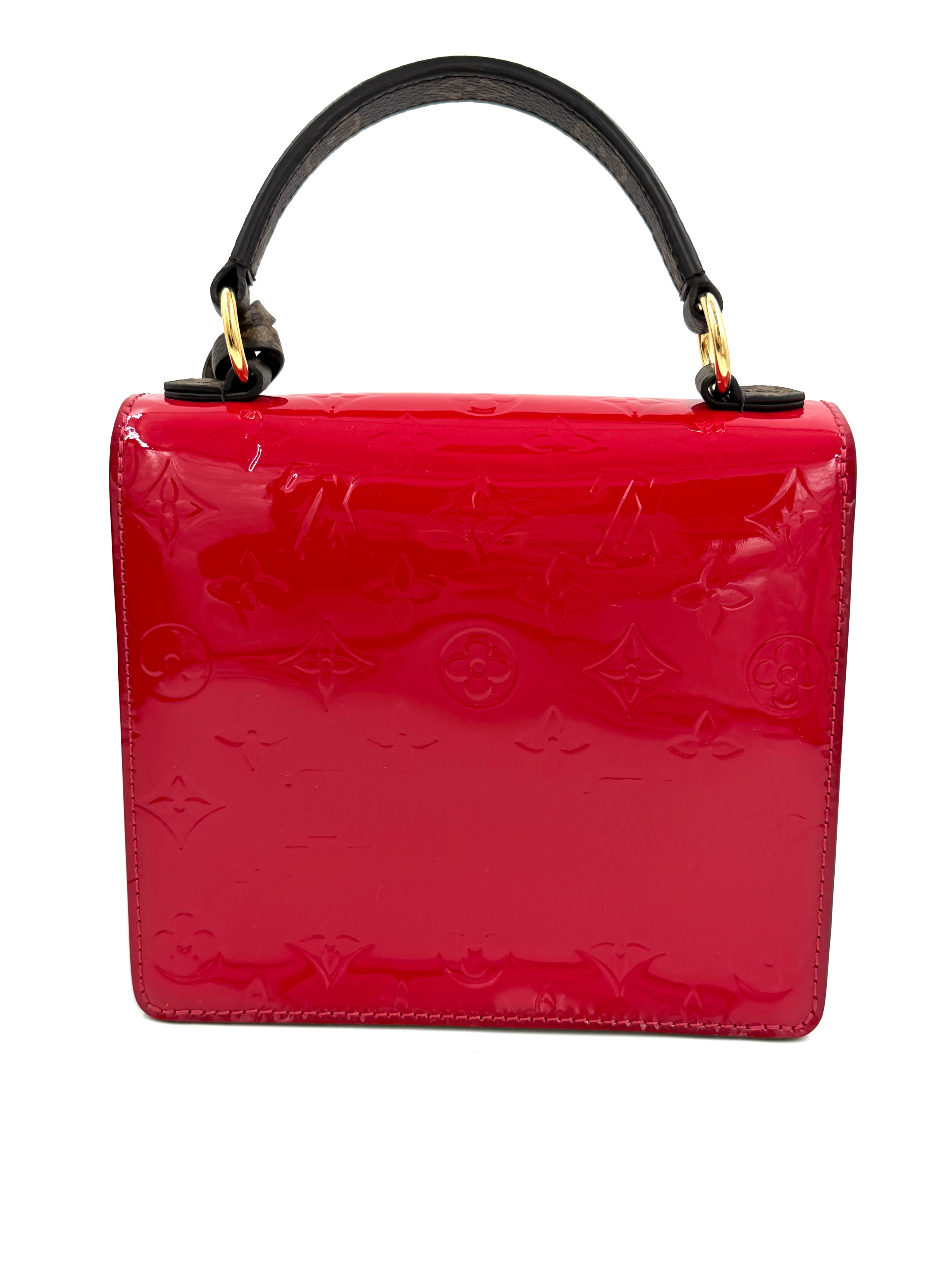 Pre-owned Louis Vuitton Monogram Red allVernis Spring Street - Authenticated