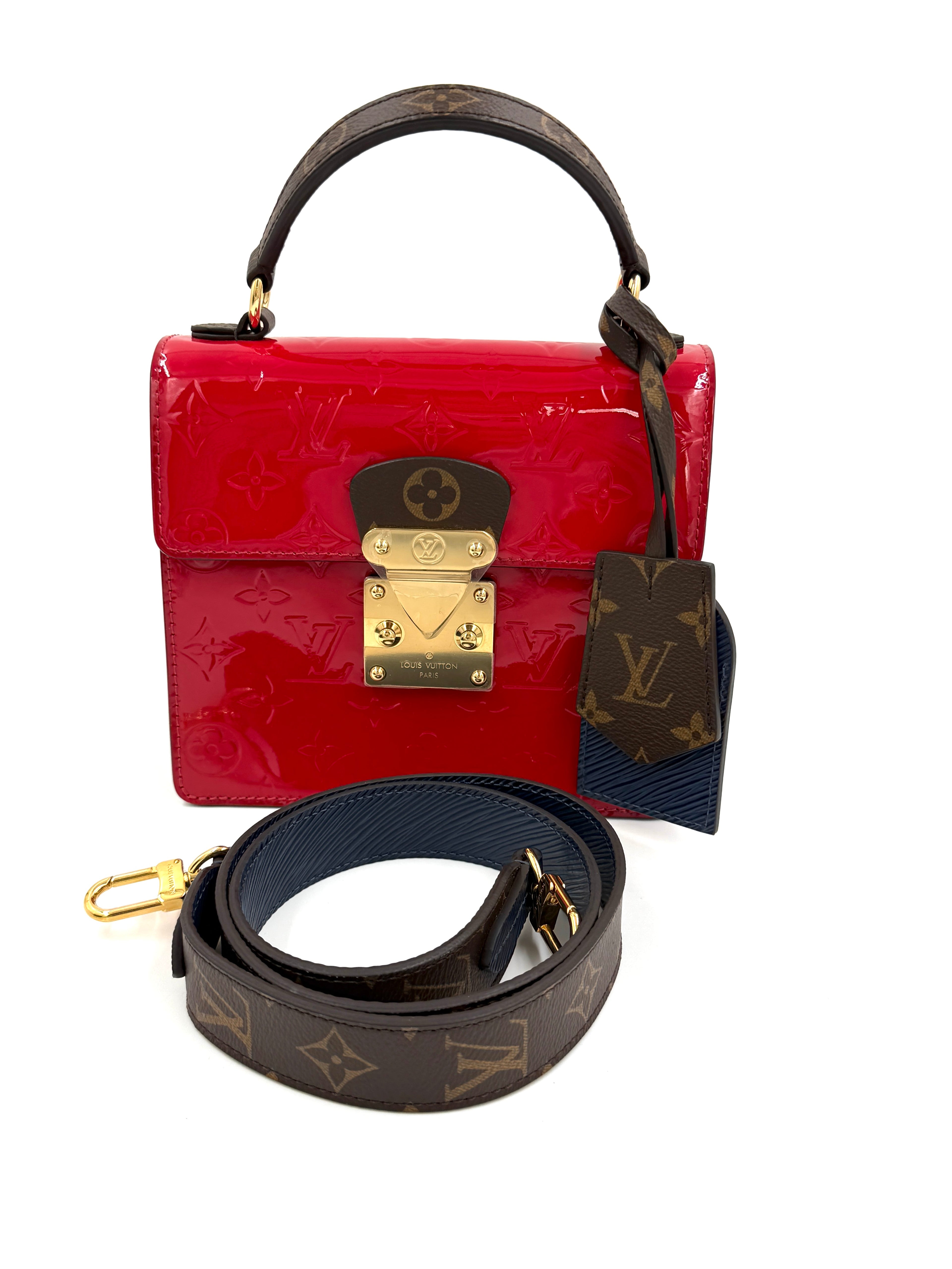 Pre-owned Louis Vuitton Monogram Red allVernis Spring Street - Authenticated