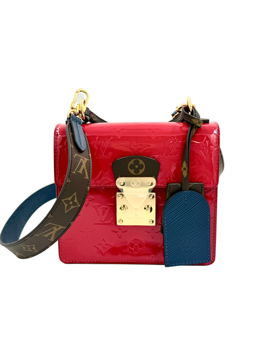 Pre-owned Louis Vuitton Monogram Red allVernis Spring Street - Authenticated