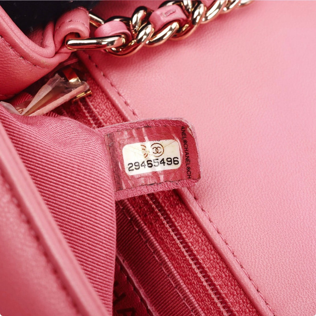 Pre-Owned Chanel Beauty Begins Flap Bag Pink Gold Hardware - Authenticated