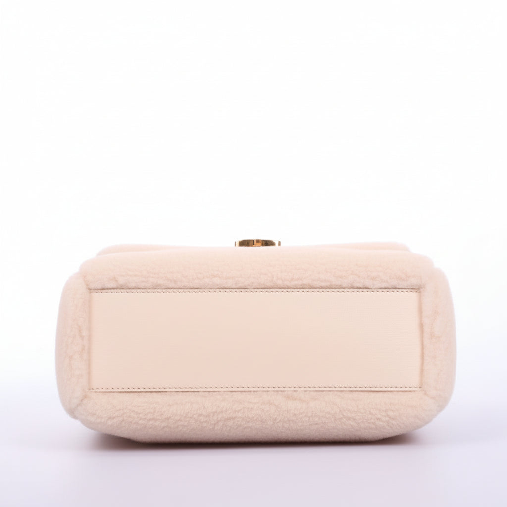 Pre-Owned Fendi Shearling Pink Mini Peek a boo Bag - Authenticated