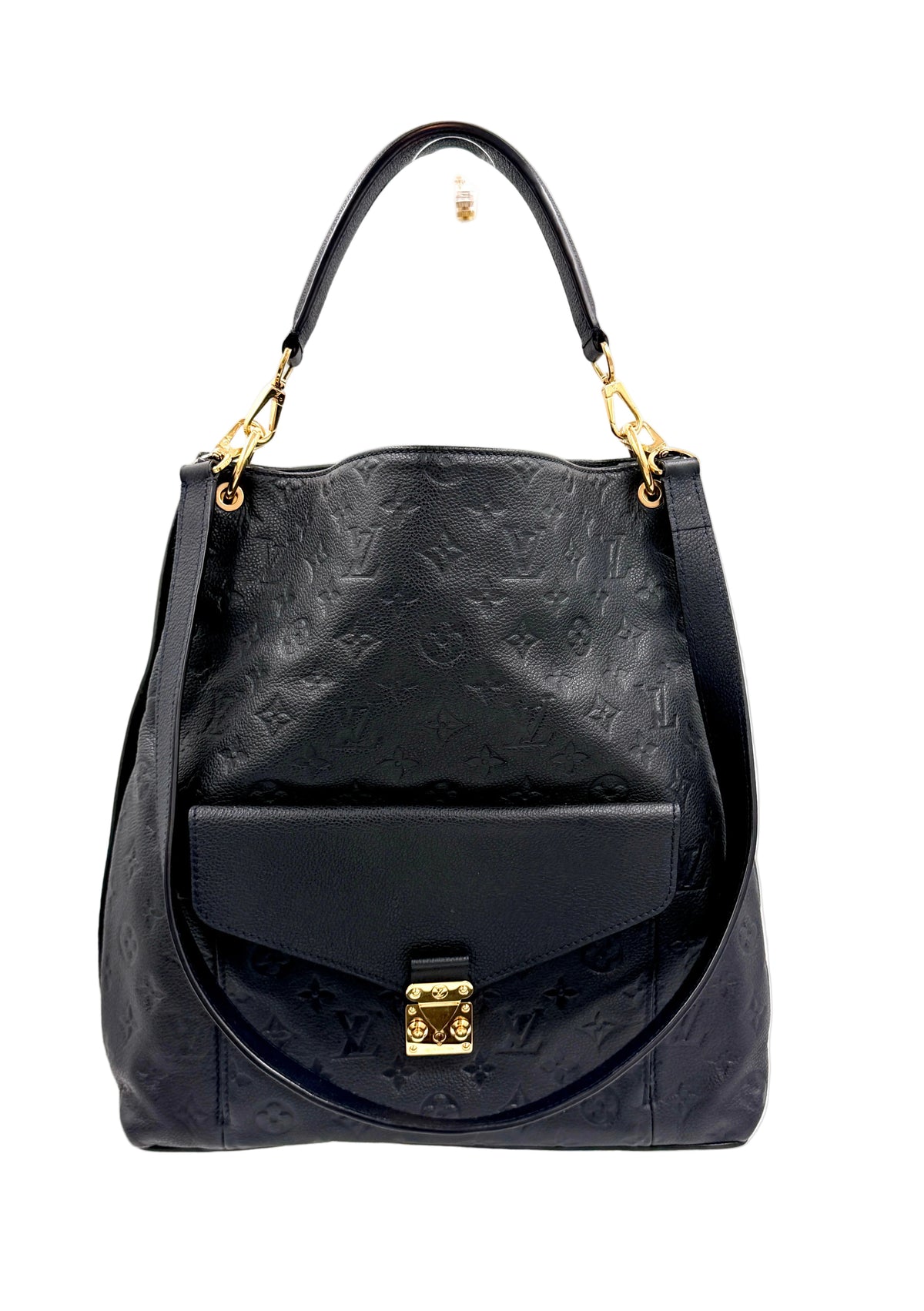 Pre-owned Louis Vuitton Métis Hobo Noir Monogram Empreinte Leather - Authenticated