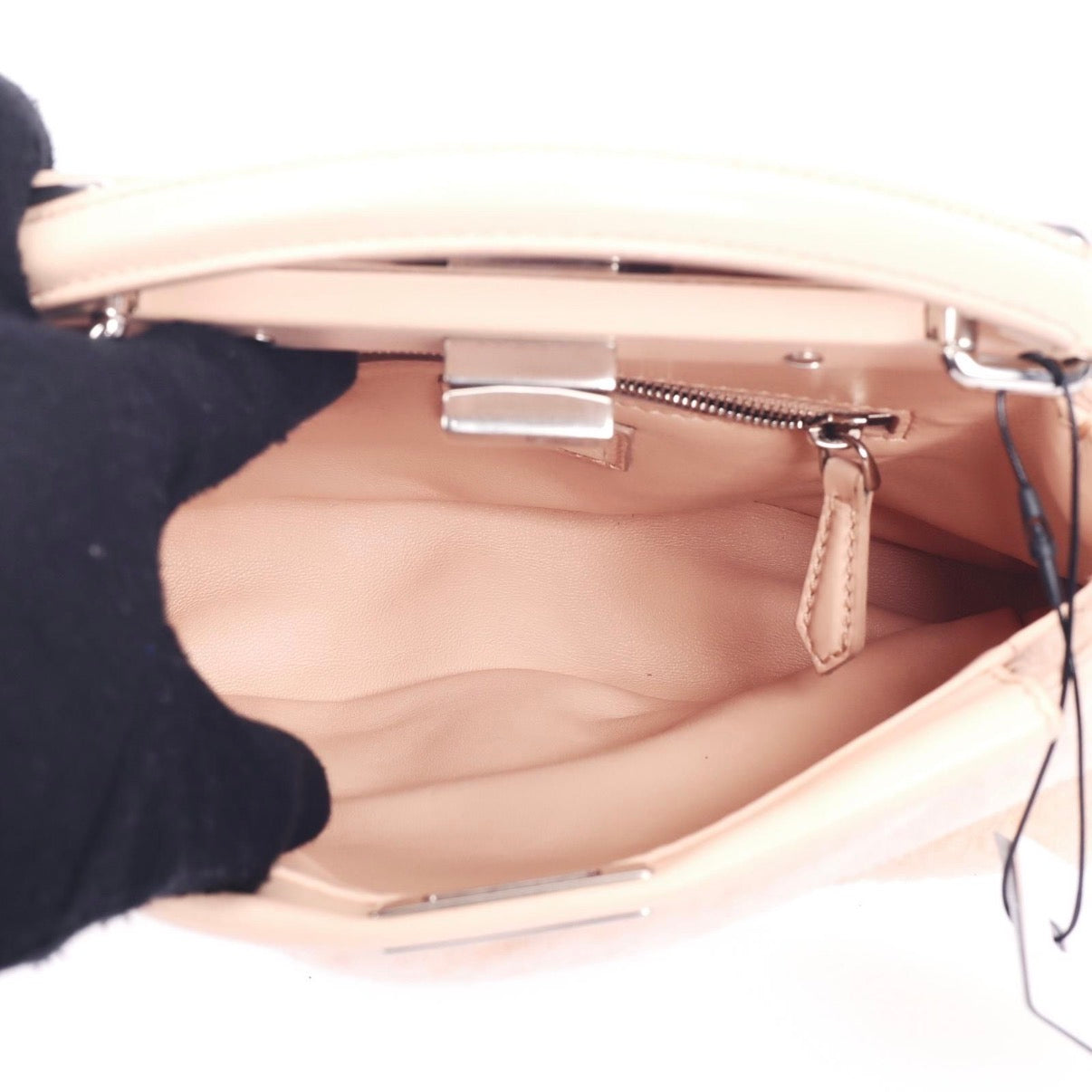 Pre-Owned Fendi Shearling Pink Mini Peek a boo Bag - Authenticated