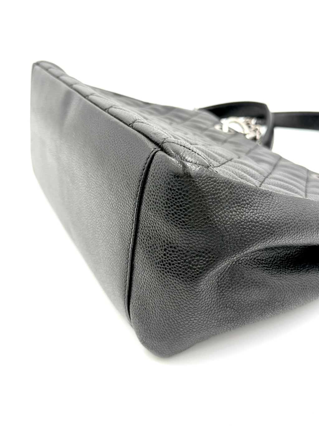 Pre-owned Chanel Black Caviar Leather Grand Shopping Tote Silver Hardware - Authenticated