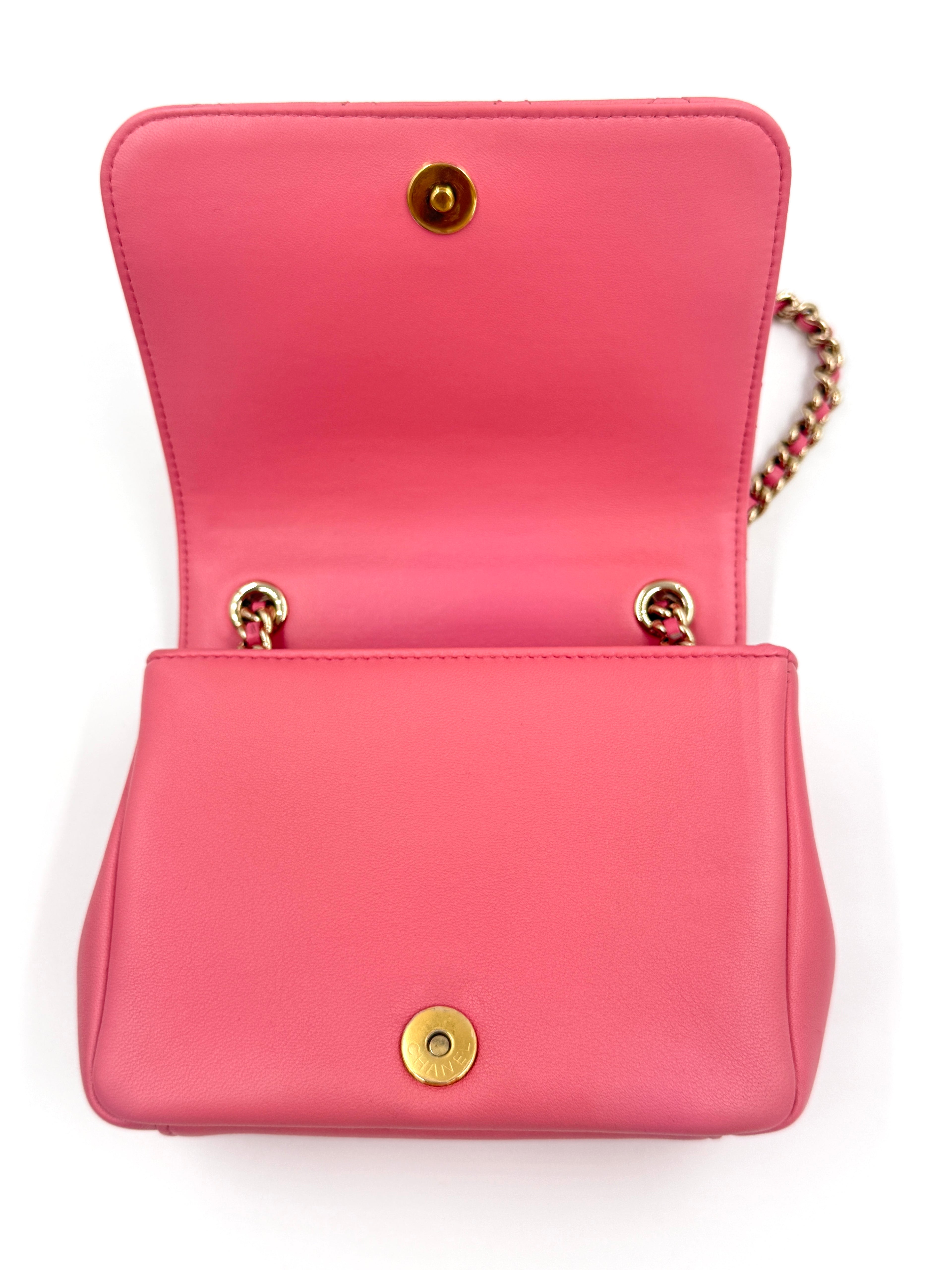 Pre-Owned Chanel Beauty Begins Flap Bag Pink Gold Hardware - Authenticated