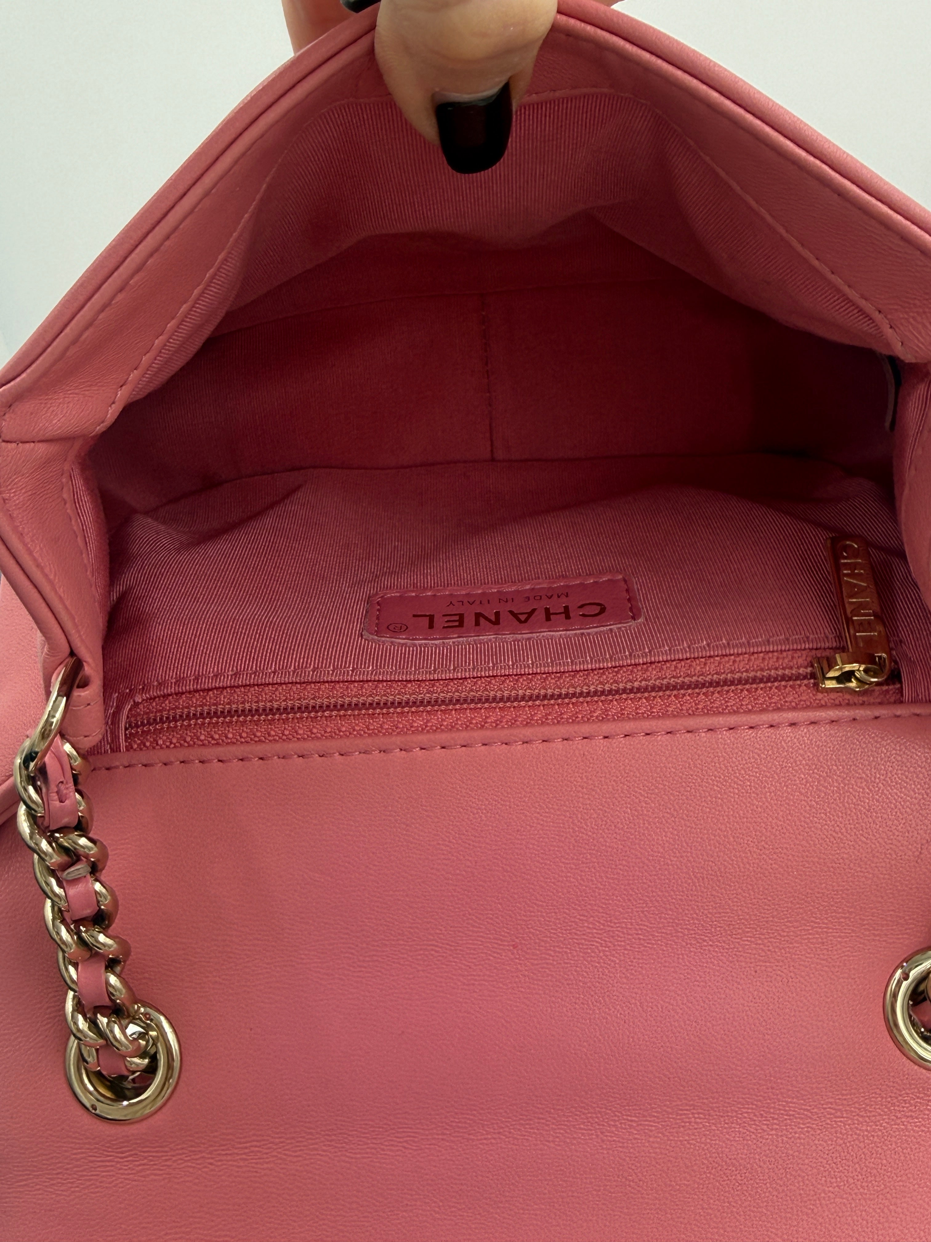 Pre-Owned Chanel Beauty Begins Flap Bag Pink Gold Hardware - Authenticated