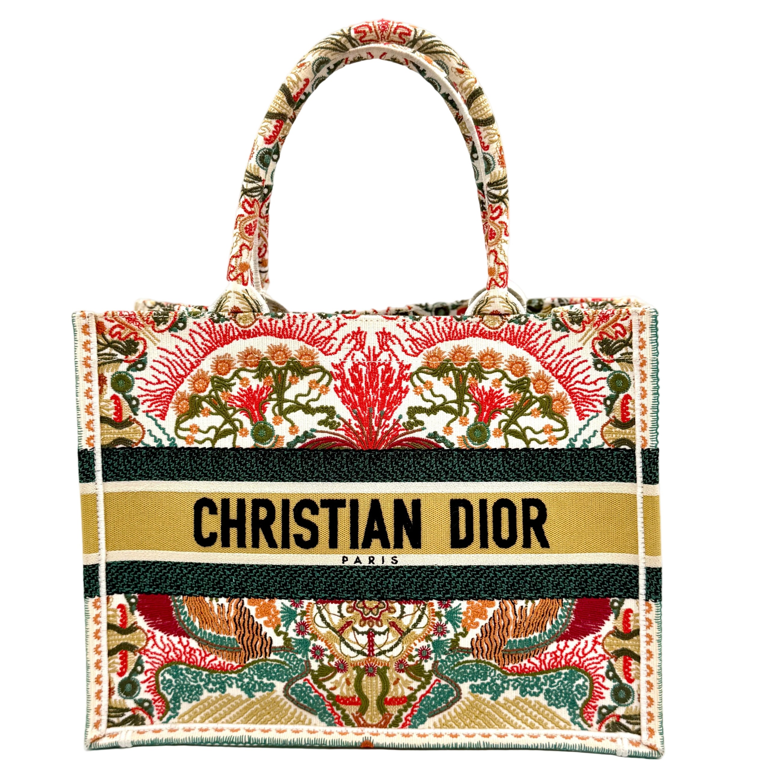 Pre-owned Dior Medium Embroidered Book Tote Heart Lights Limited Edition - Authenticated