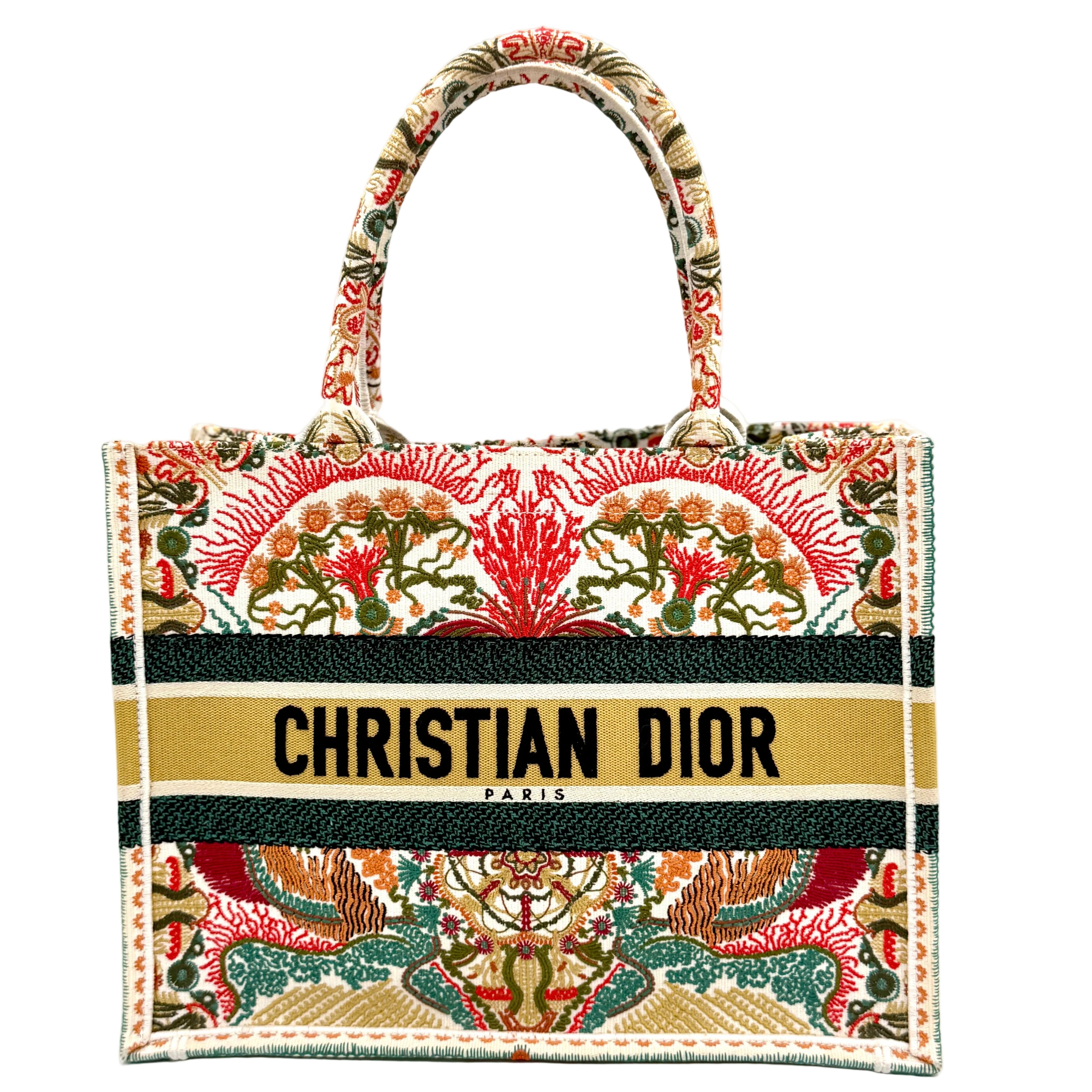 Pre-owned Dior Medium Embroidered Book Tote Heart Lights Limited Edition - Authenticated