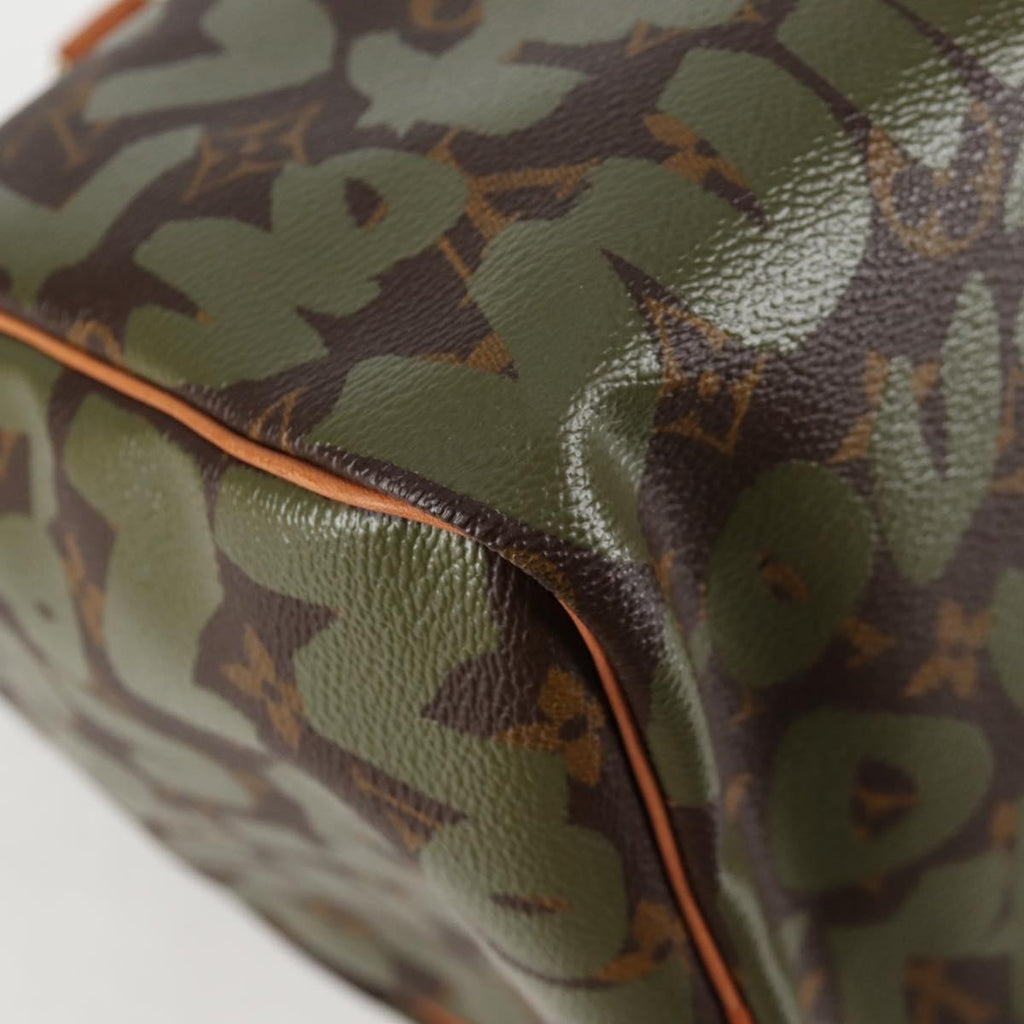 Pre-Owned Vintage Speedy 30 Green Graffiti Stephen Sprouse - Authenticated
