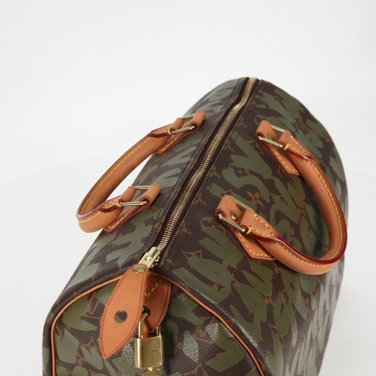 Pre-Owned Vintage Speedy 30 Green Graffiti Stephen Sprouse - Authenticated