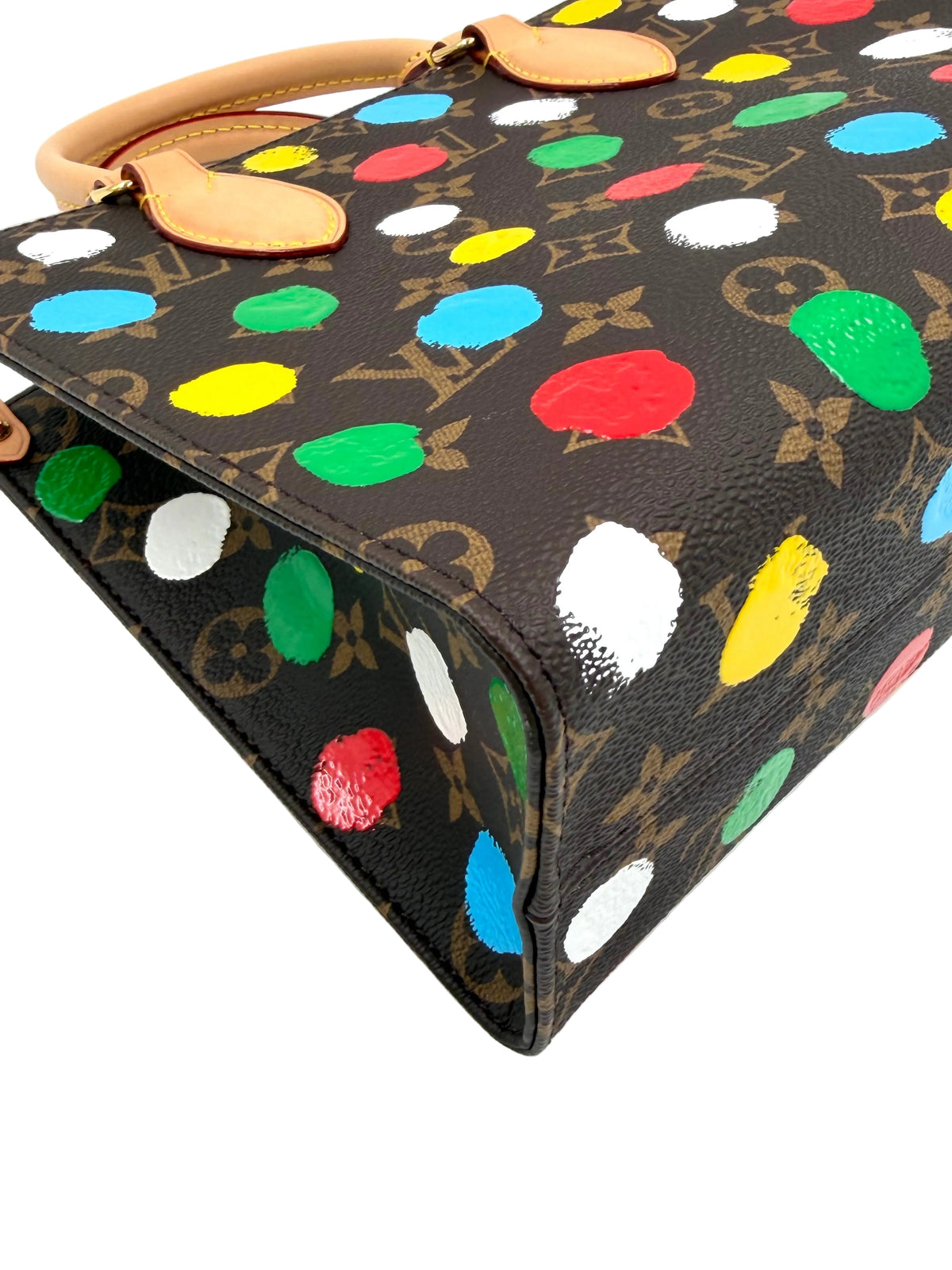 Pre-owned Louis Vuitton x Yayoi Kusama Painted Dots Monogram OnTheGo PM Tote Bag - Authenticated
