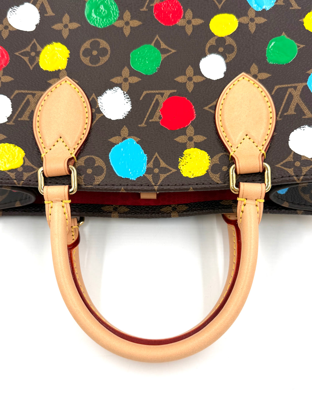 Pre-owned Louis Vuitton x Yayoi Kusama Painted Dots Monogram OnTheGo PM Tote Bag - Authenticated