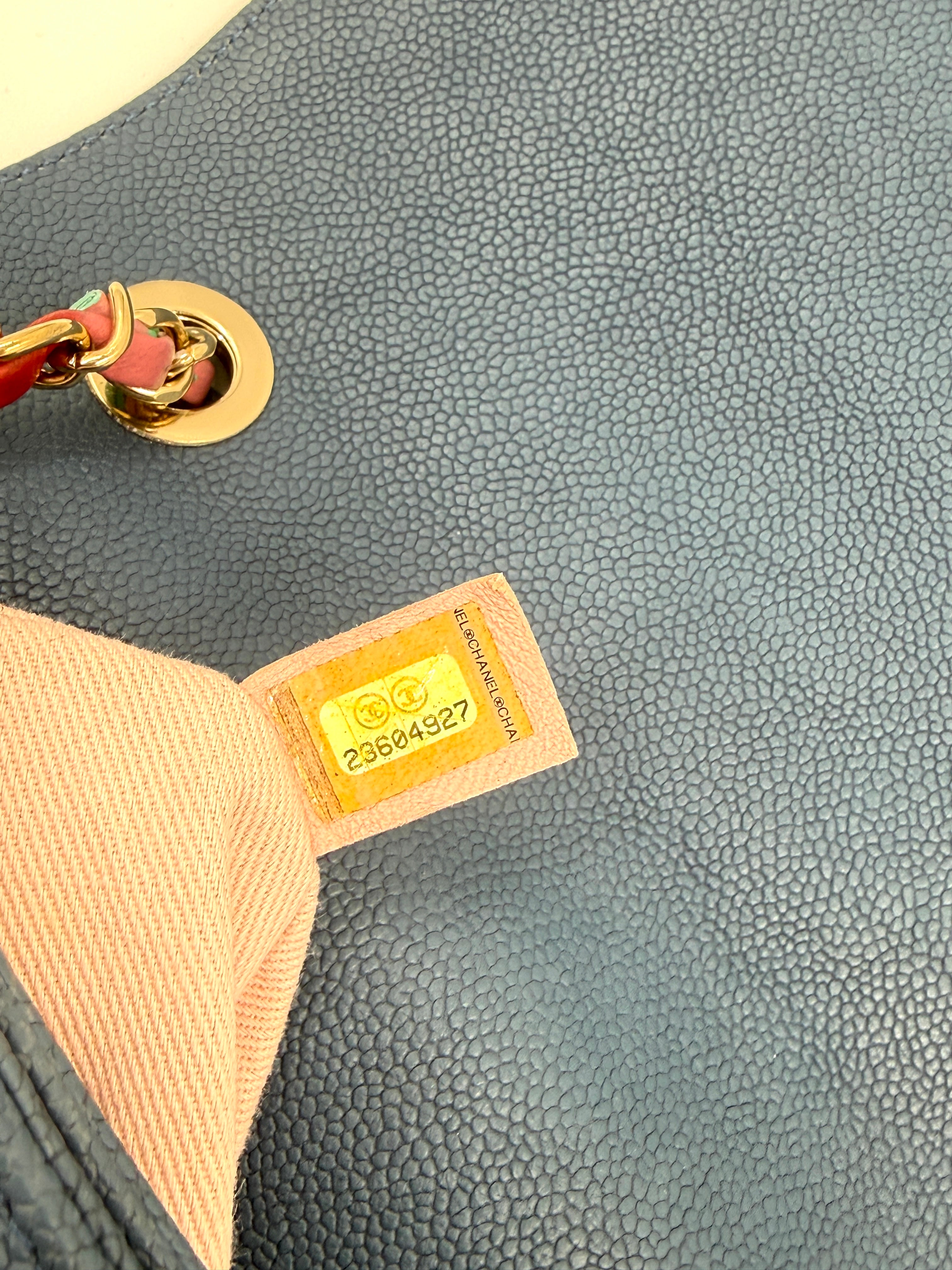 Pre-Owned Chanel Paris-Cuba Thread Around Flap Bag Blue Caviar - Authenticated