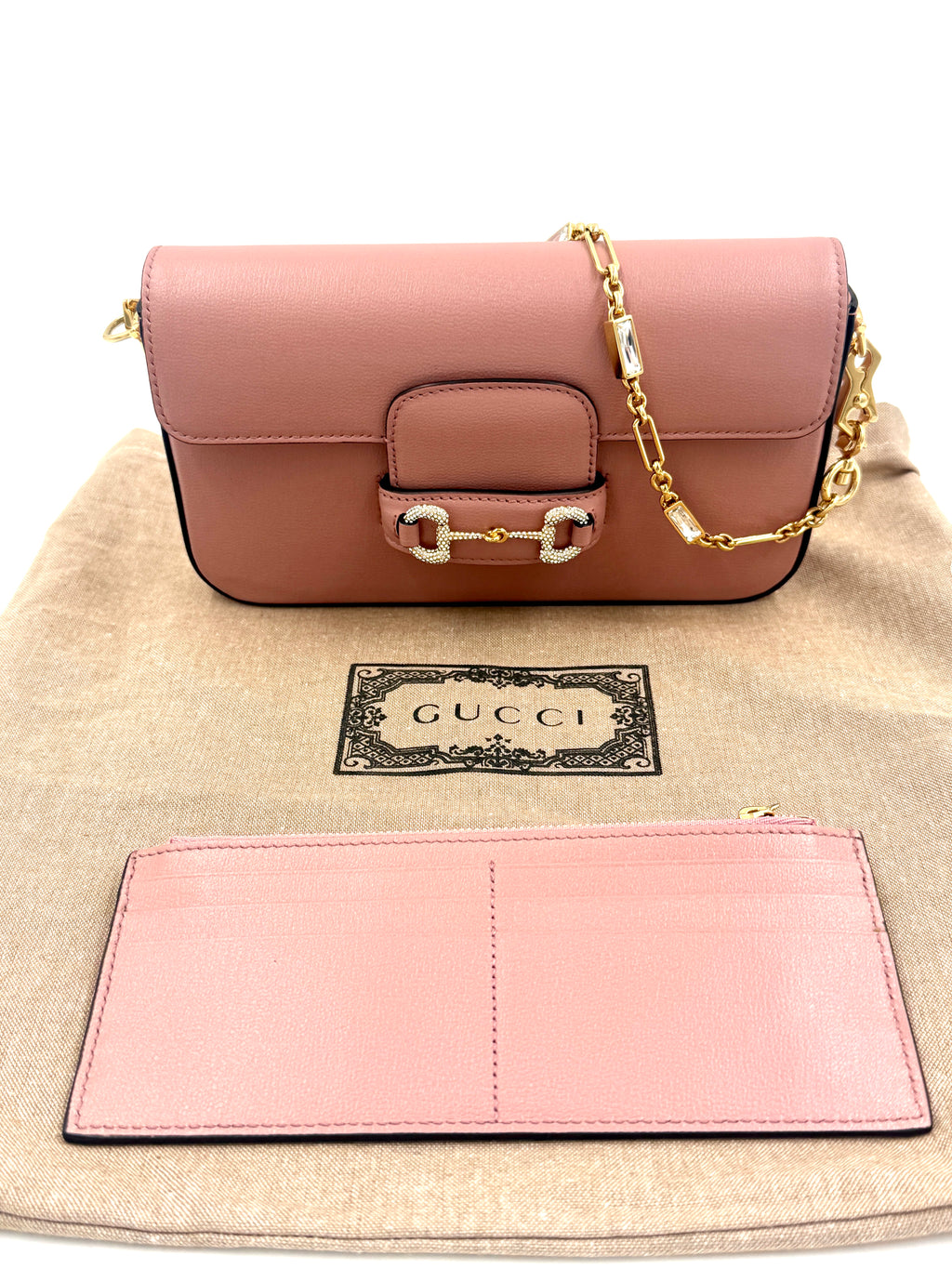 Pre-Owned Gucci Horsebit 1955 Mini Shoulder Bag Dusty Carmine Rose - Authenticated