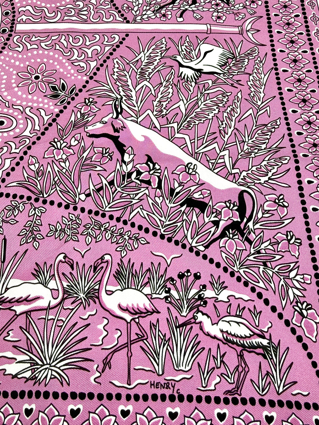 Pre-Owned Hermès Entre Ciel et Mer Bandana 55 Purple