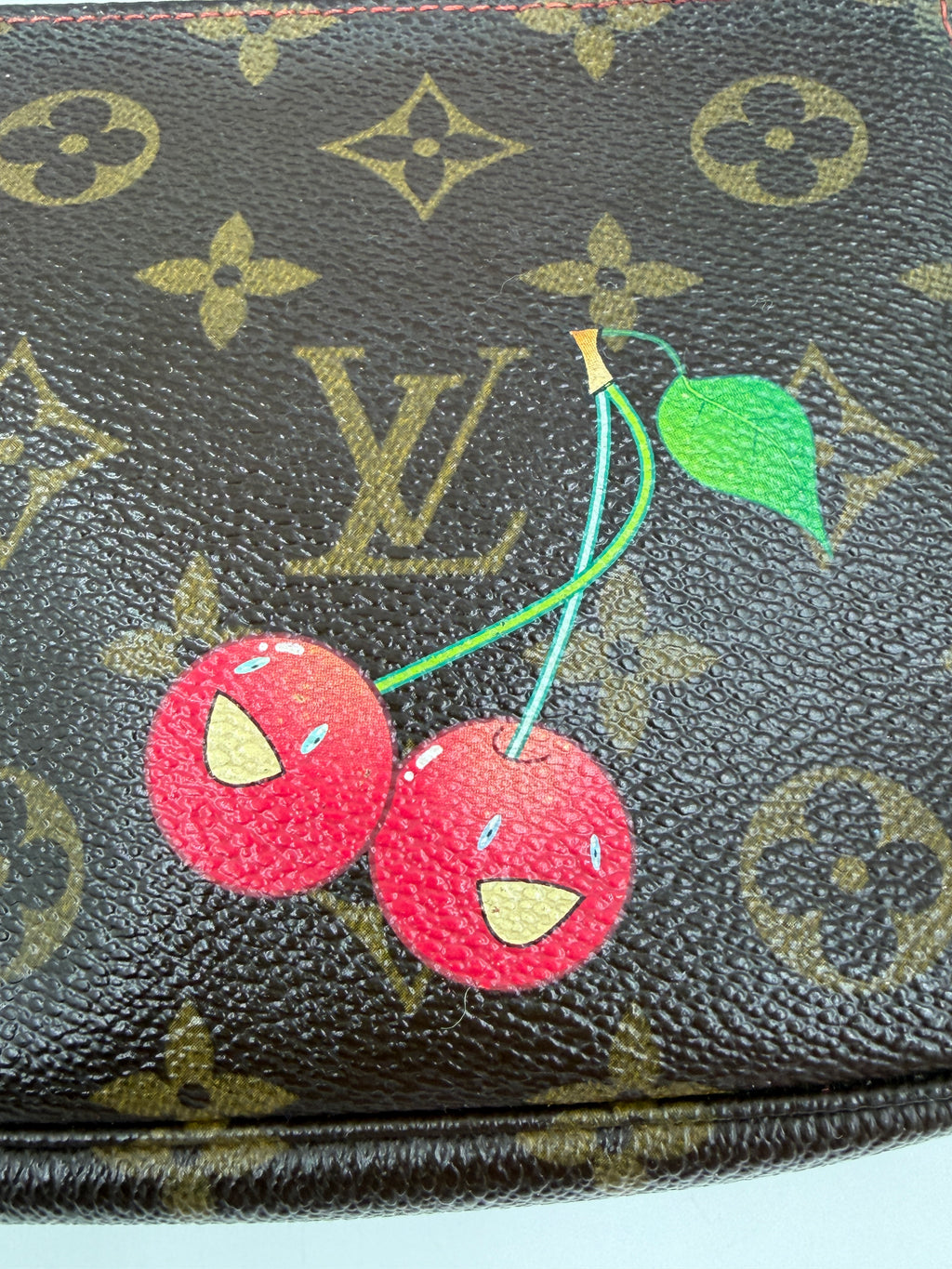 Pre-owned Vintage Louis Vuitton x Murakami Cherry Pochette Accessories Bag - Authenticated